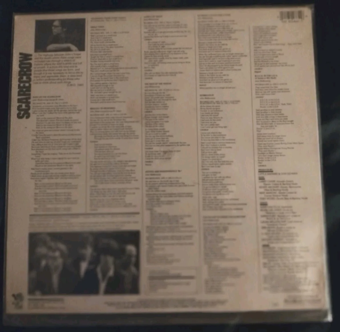 John Cougar Melloncamp SEALED W/HYPE Stickers SCARECROW LP 1ST PRESS MINT, image 5