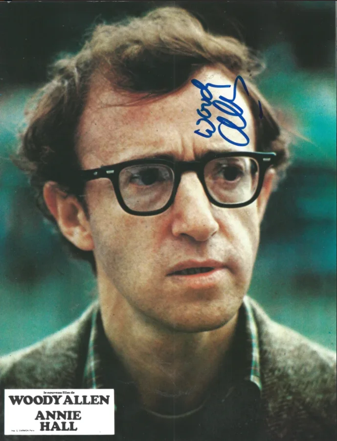 woody allen — Woody Allen signed Original Annie Hall Lobby Card 1977 Oscar Winner. Proof