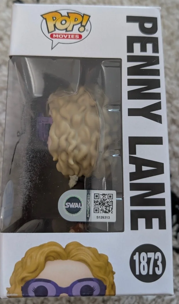 KATE HUDSON signed FUNKO POP Penny Lane ALMOST FAMOUS SWAU coa, image 2