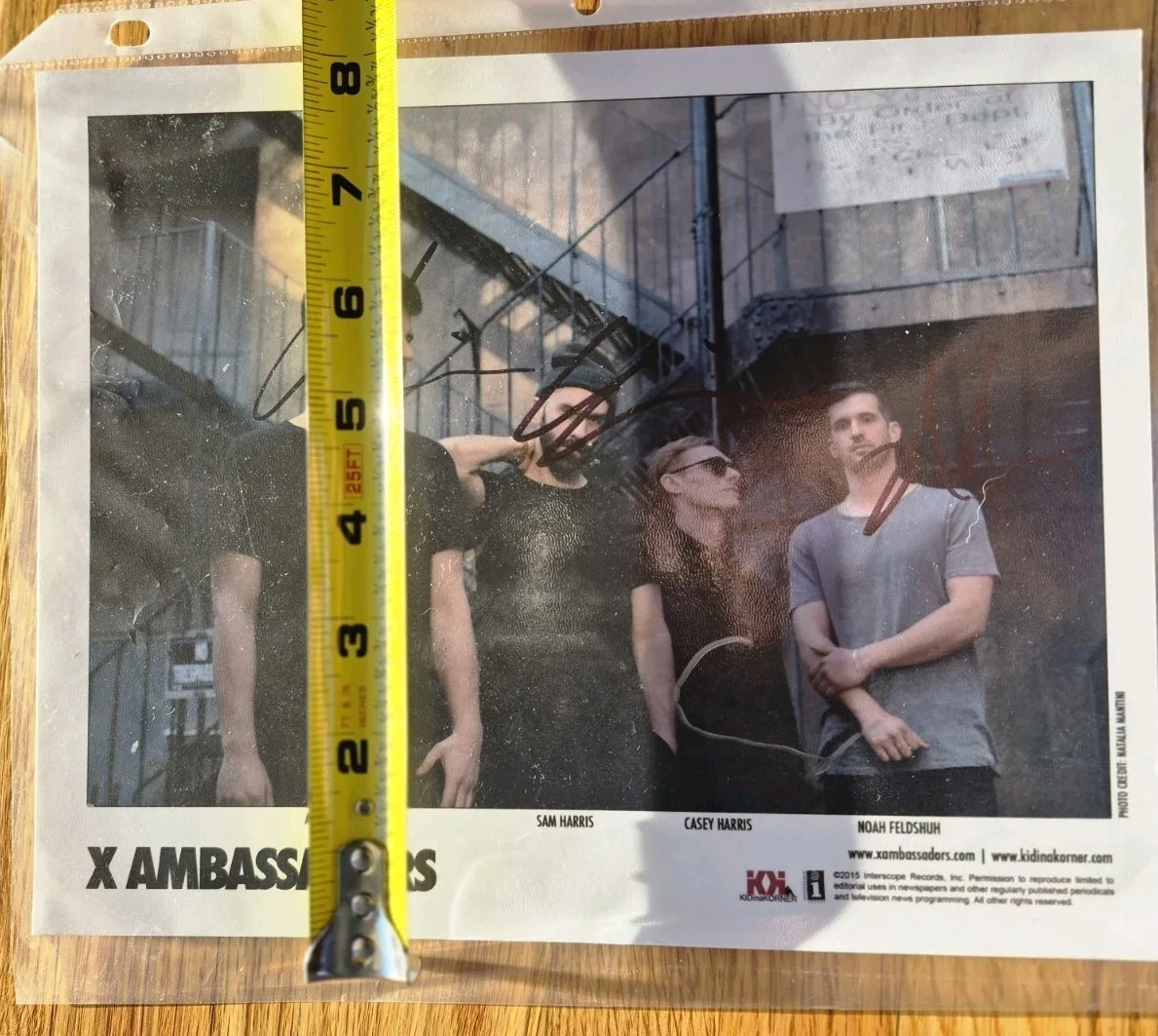 X AMBASSADORS Band SIGNED 8X10 Photo Original, image 2