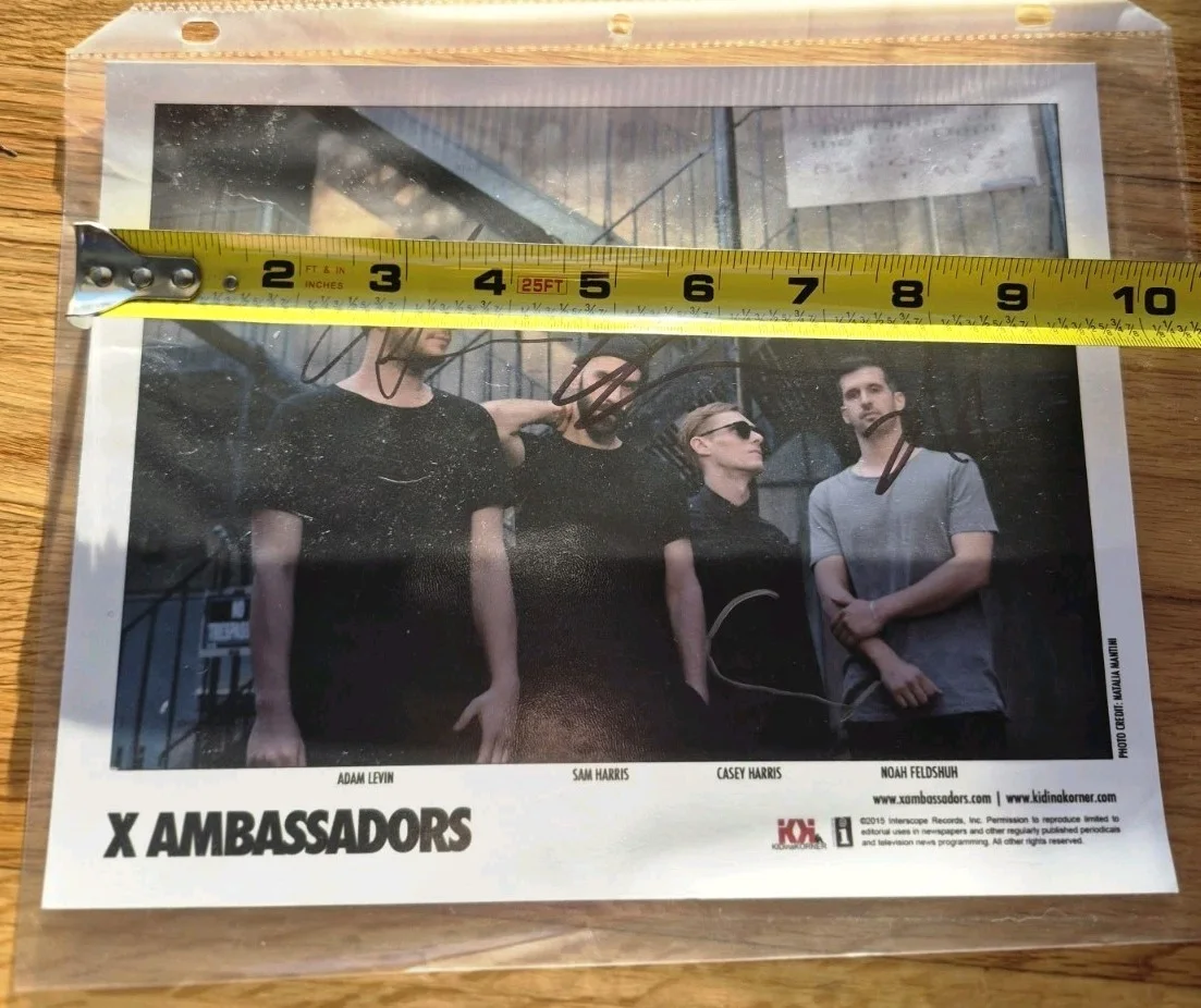 X AMBASSADORS Band SIGNED 8X10 Photo Original, image 3