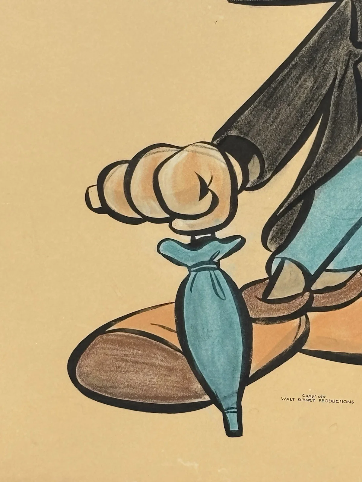 Jiminy Jimmy Cricket ￼Framed Orig Art Corner Disneyland Original Disney, изображение 3