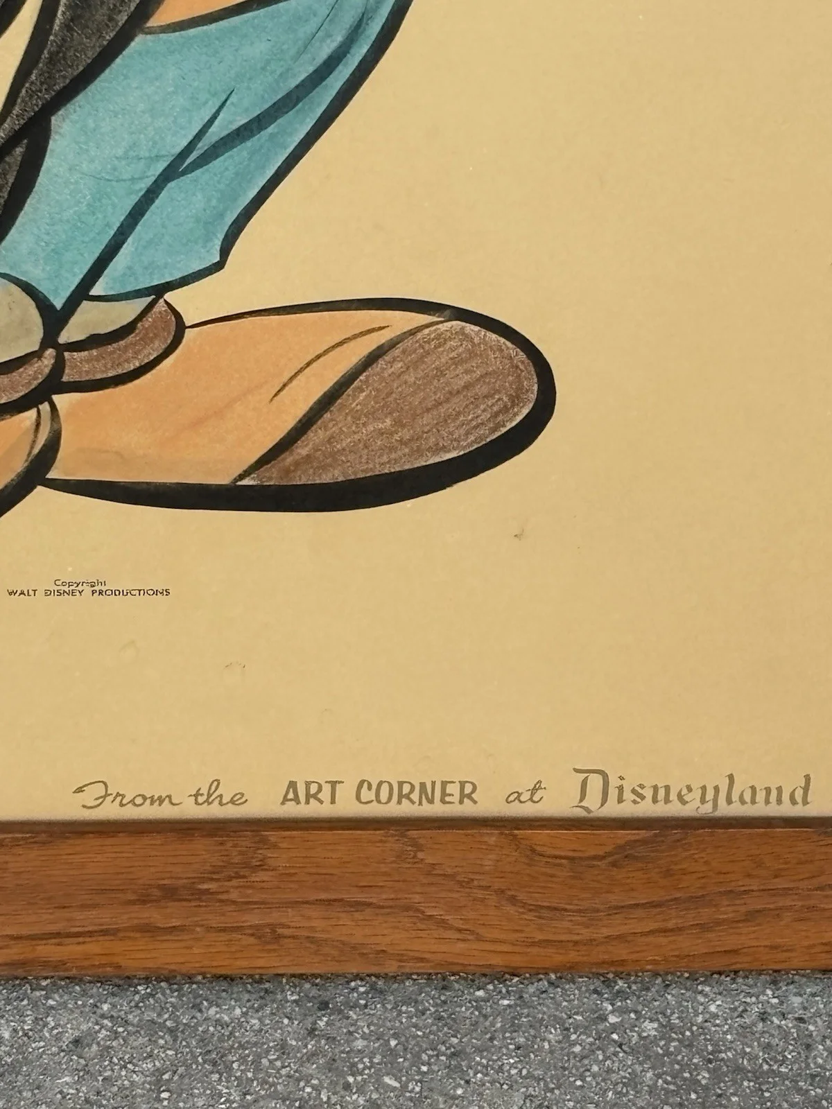 Jiminy Jimmy Cricket ￼Framed Orig Art Corner Disneyland Original Disney, изображение 4