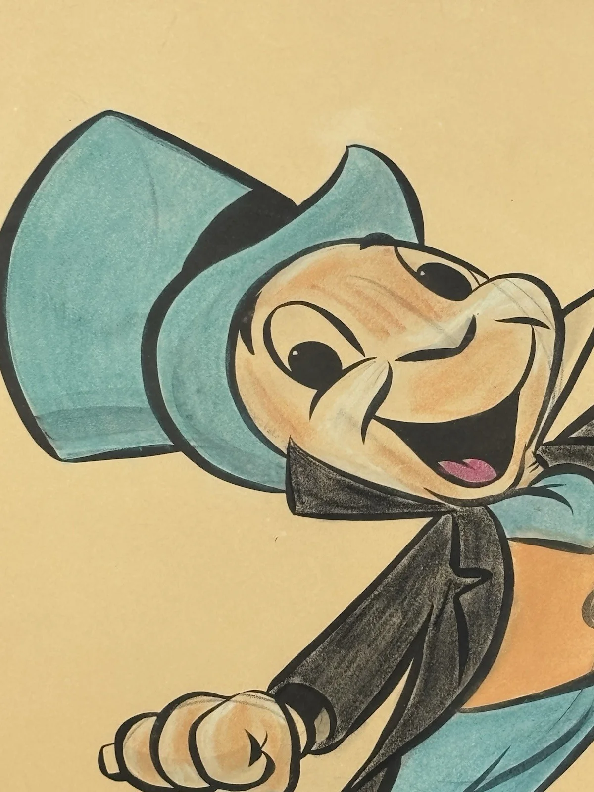 Jiminy Jimmy Cricket ￼Framed Orig Art Corner Disneyland Original Disney, изображение 5