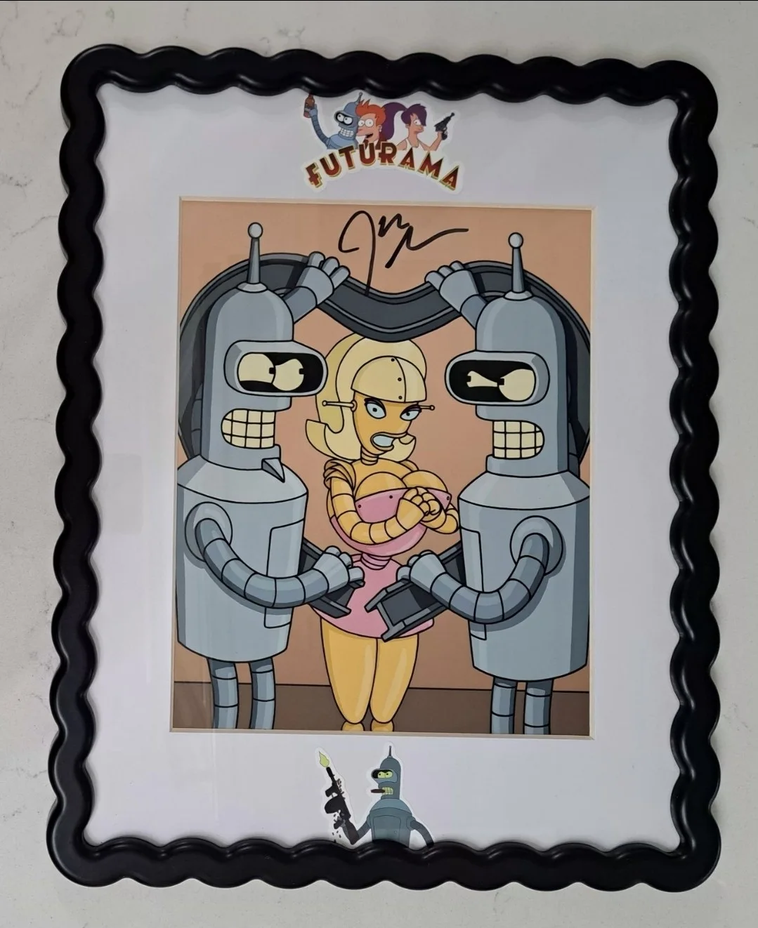 JOHN DiMAGGIO as BENDER Signed Autographed Futurama Framed Custom Matted JSA COA, image 2