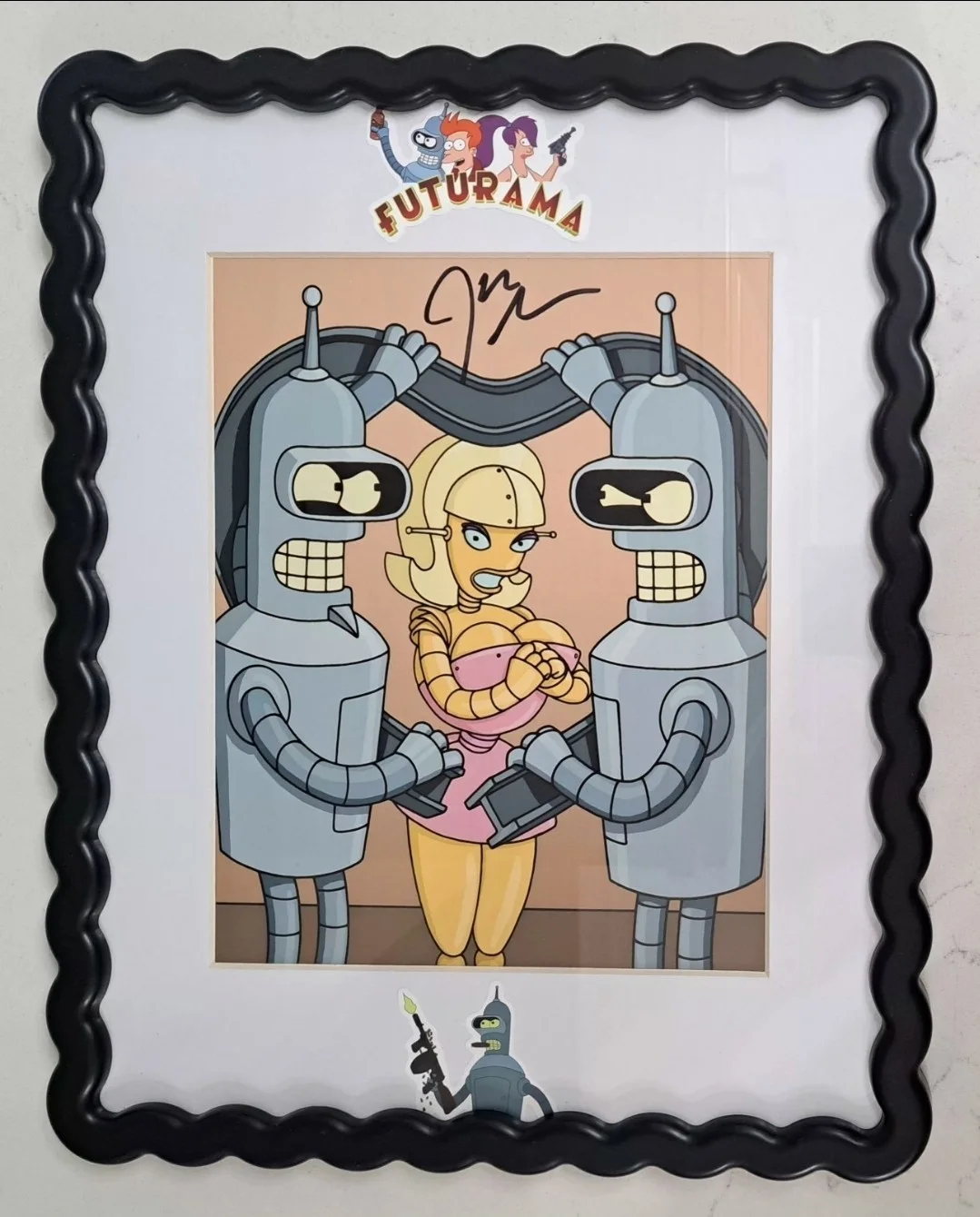 JOHN DiMAGGIO as BENDER Signed Autographed Futurama Framed Custom Matted JSA COA, image 3