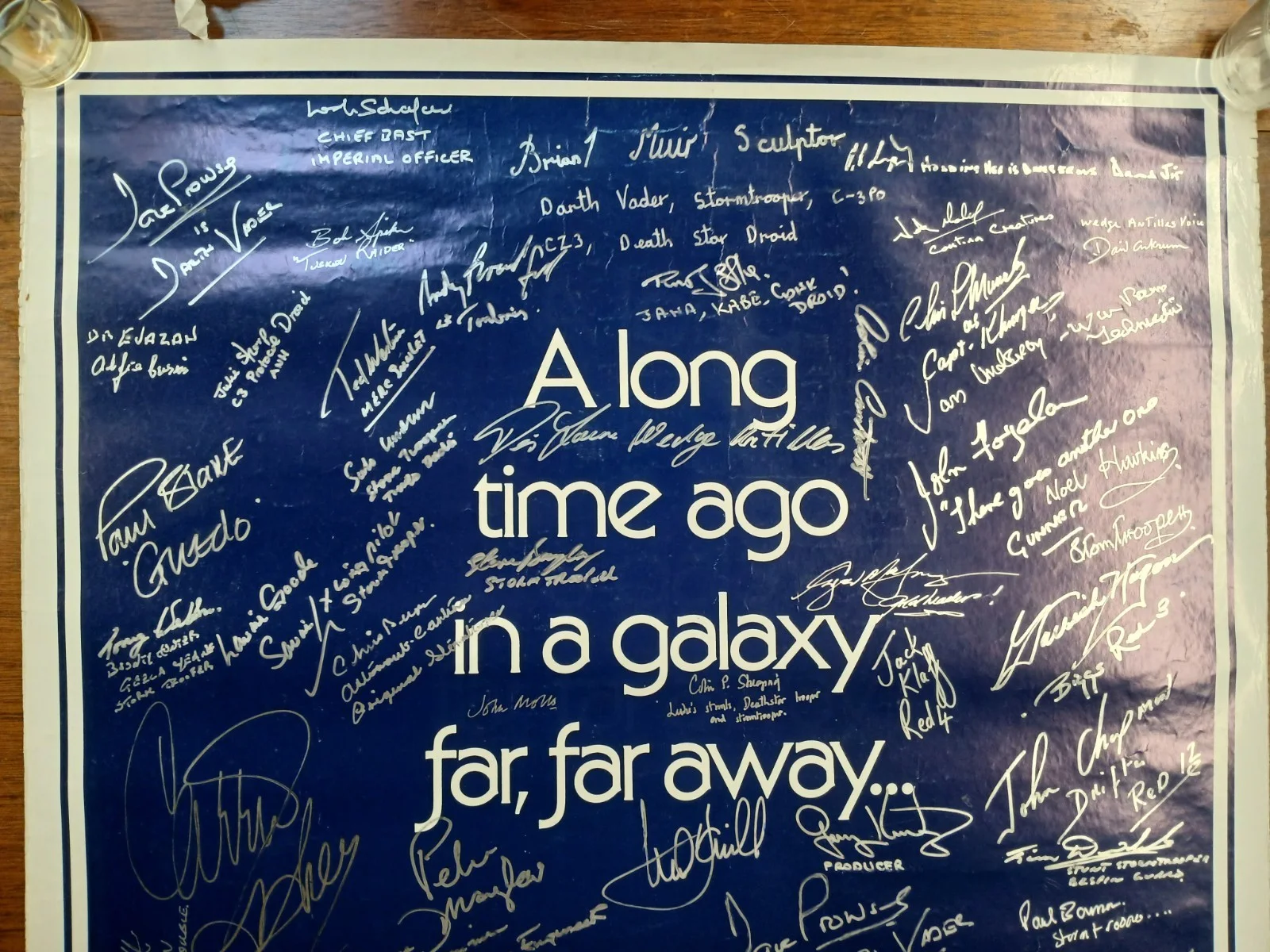 THE ENTIRE SW 1977 ANH CAST, CREW! — STAR WARS Cast Signed Autograph Poster Ford Hamill Fisher Empire Jedi Vintage 77, изображение 3