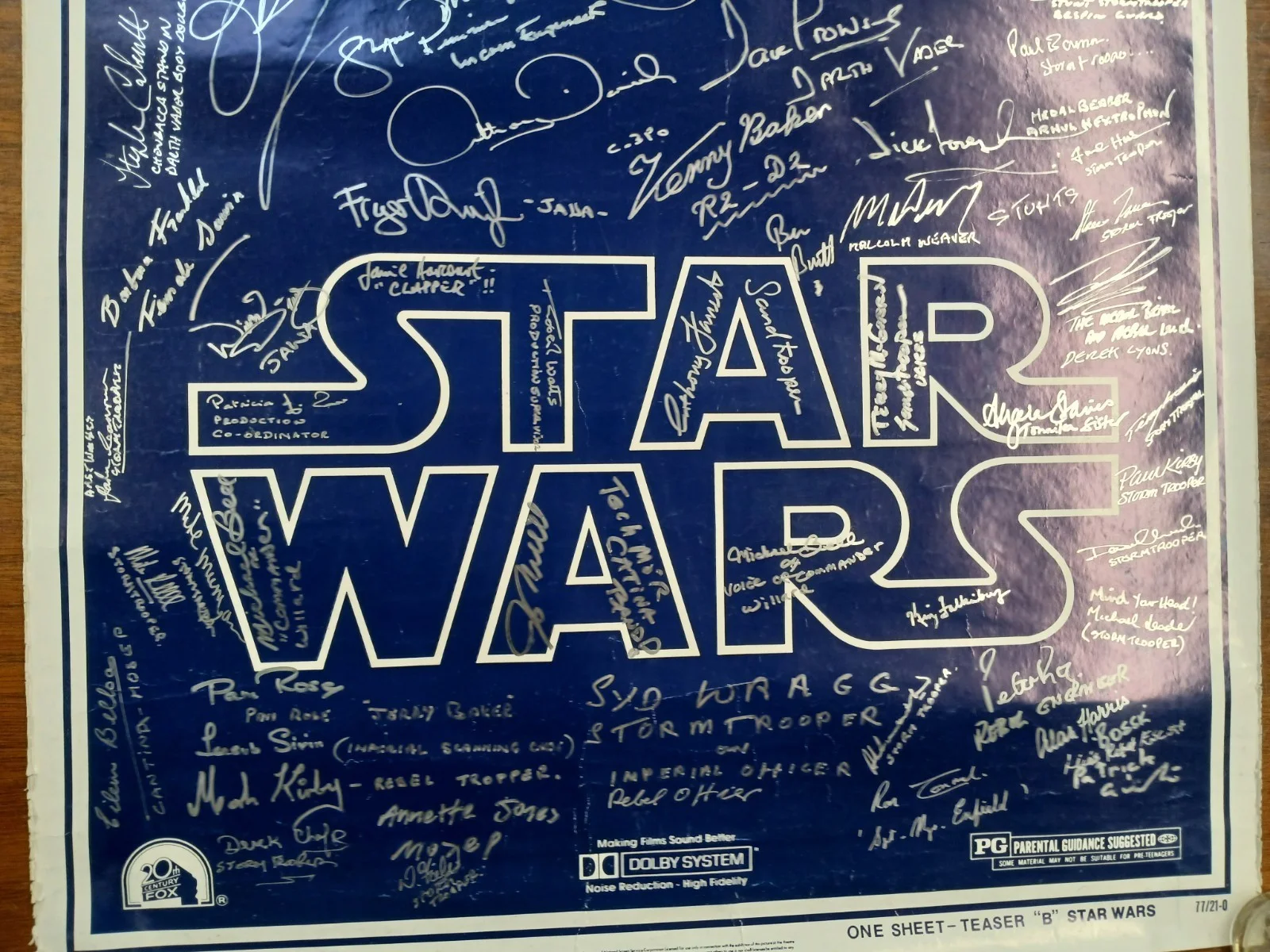 THE ENTIRE SW 1977 ANH CAST, CREW! — STAR WARS Cast Signed Autograph Poster Ford Hamill Fisher Empire Jedi Vintage 77, изображение 5