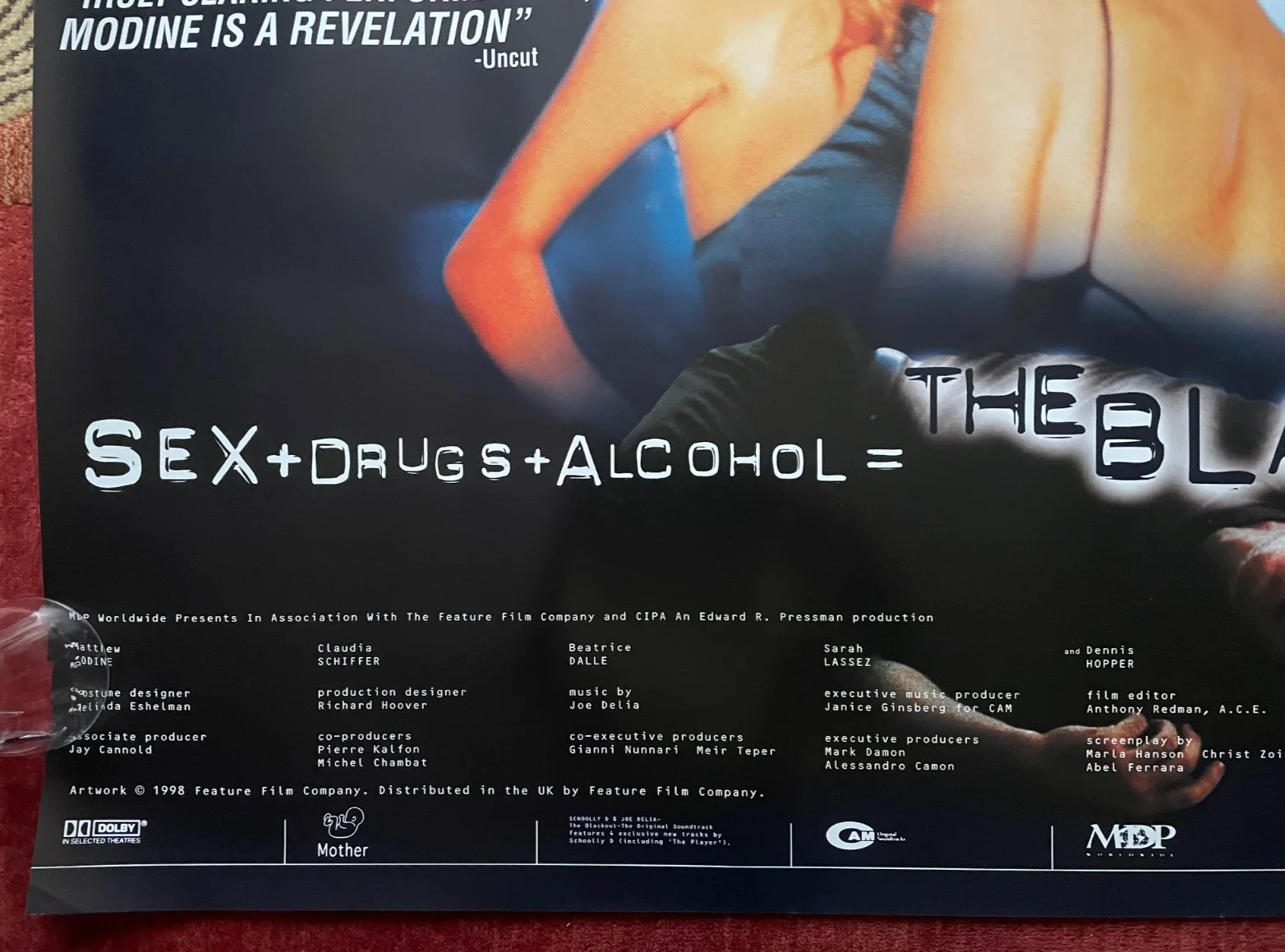 THE BLACKOUT (1997) Original UK Movie Quad Film Poster Claudia Schiffer, изображение 4