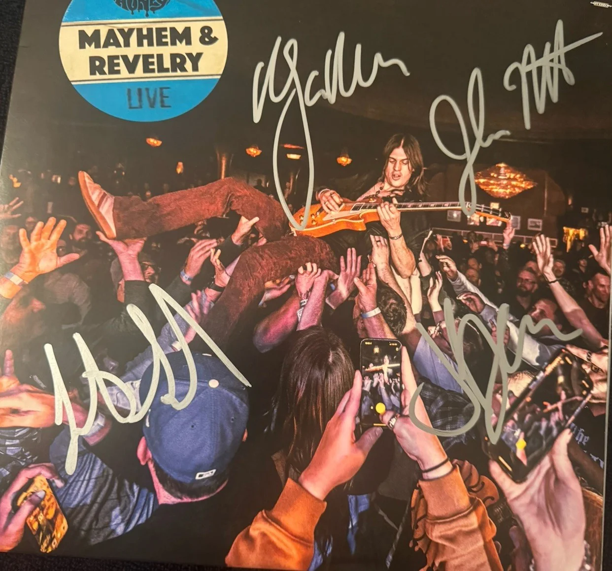 Dirty Honey SIGNED AUTOGRAPHED Mayhem & Revelry Live Double Vinyl Record LP JSA, изображение 2