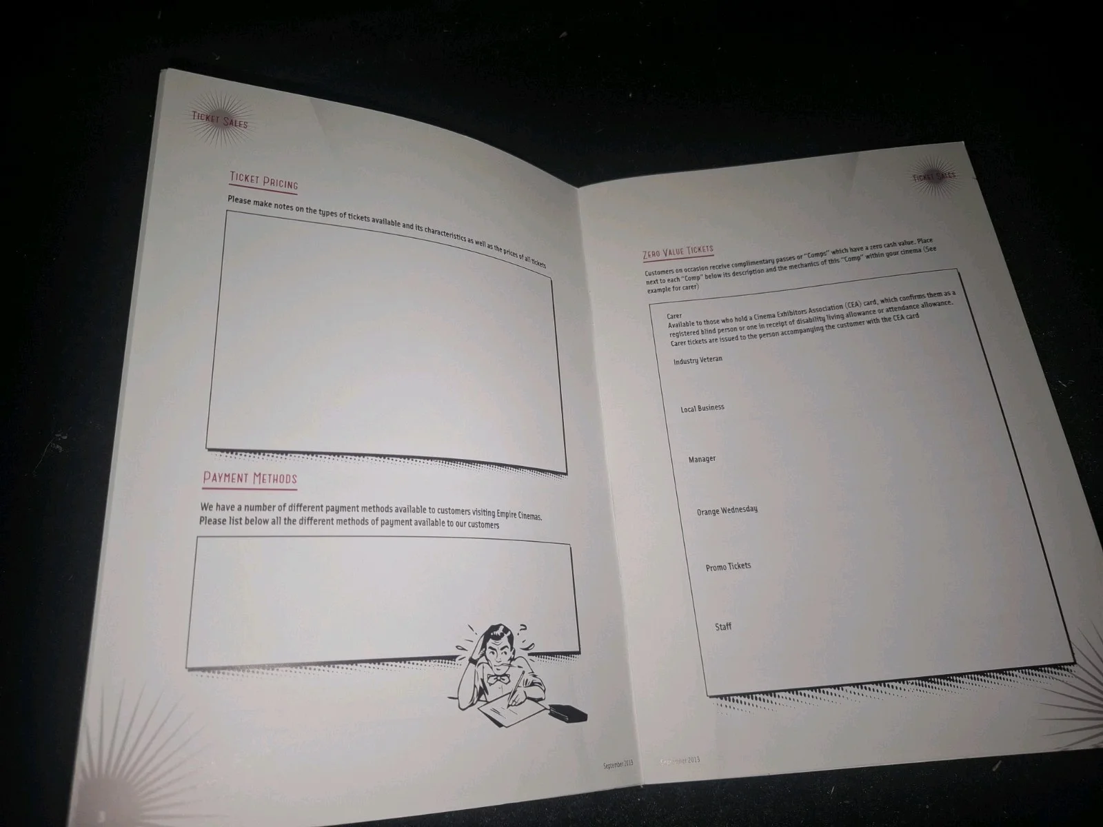 Empire Cinema Ticket Sales Journal Booklet, image 2