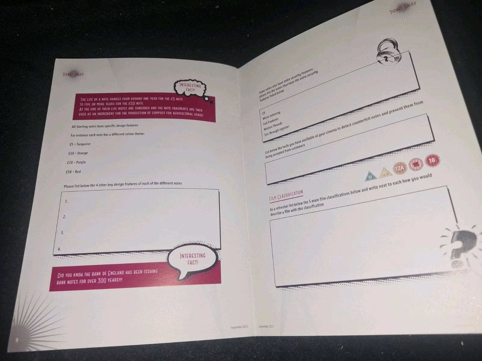 Empire Cinema Ticket Sales Journal Booklet, image 3