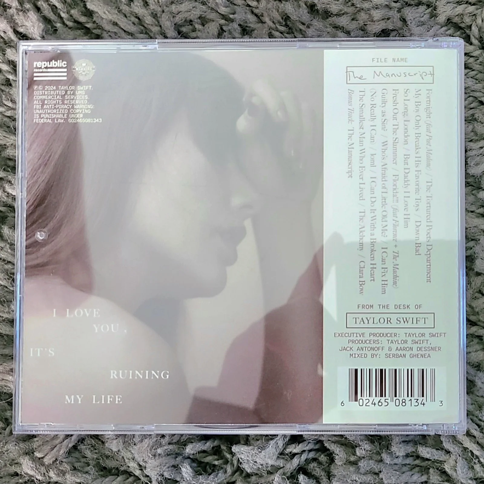 Taylor Swift Post Malone The Tortured Poets Department Signed CD Insert PSA RSD, image 3