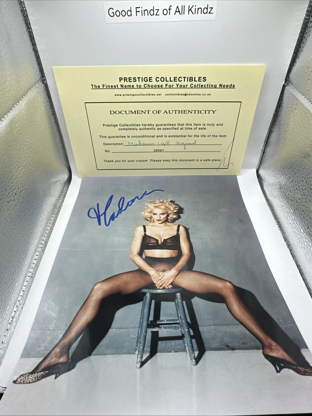 Madonna Autograph Hand Signed 8 x 10 Photo Like A Virgin With COA!, изображение 2