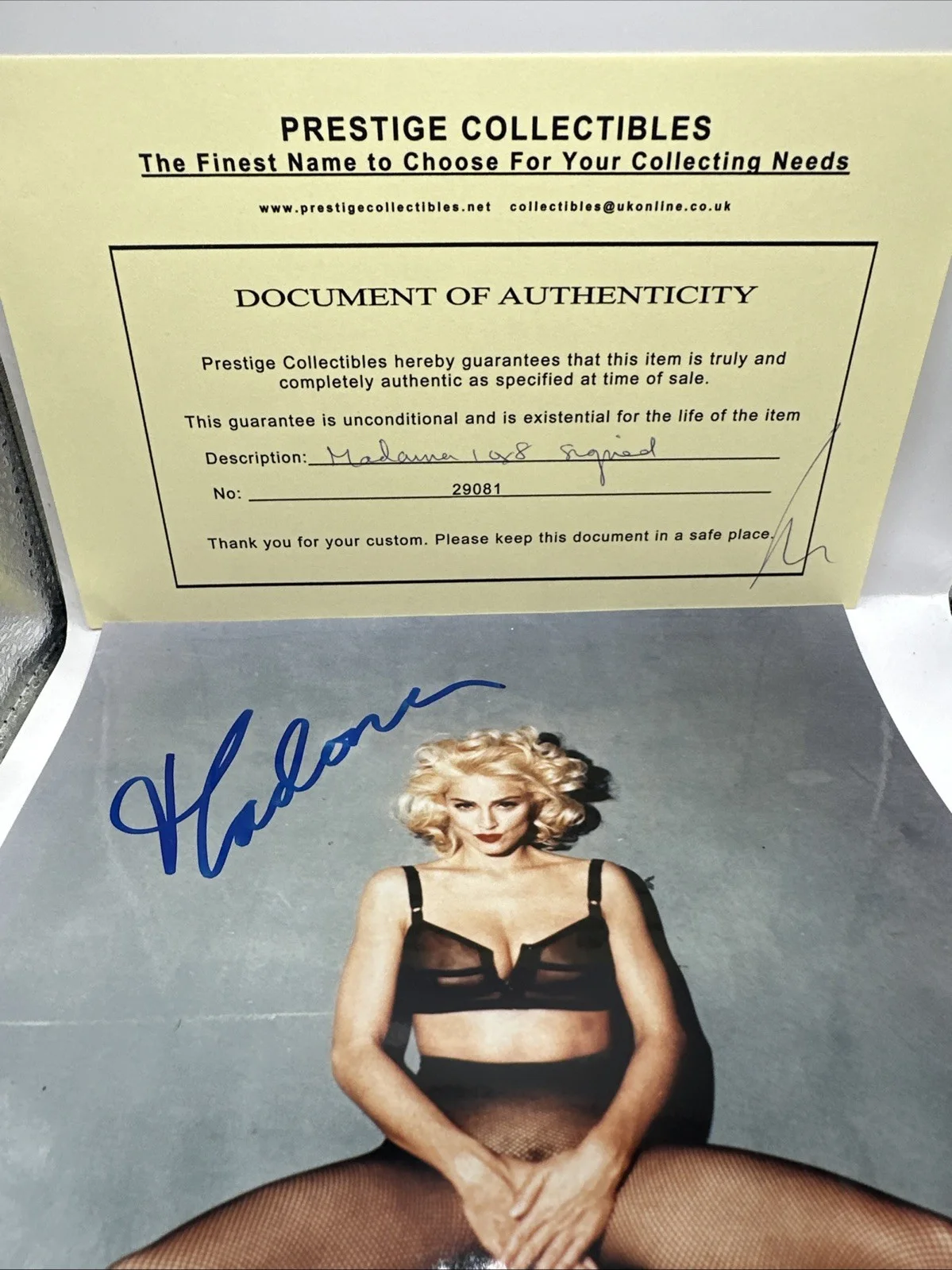 Madonna Autograph Hand Signed 8 x 10 Photo Like A Virgin With COA!, изображение 3