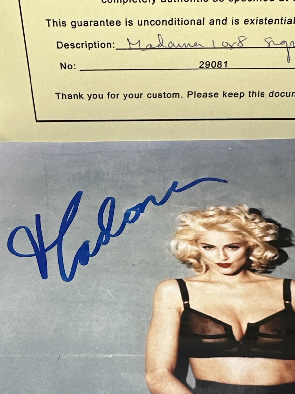 Madonna Autograph Hand Signed 8 x 10 Photo Like A Virgin With COA!, изображение 5