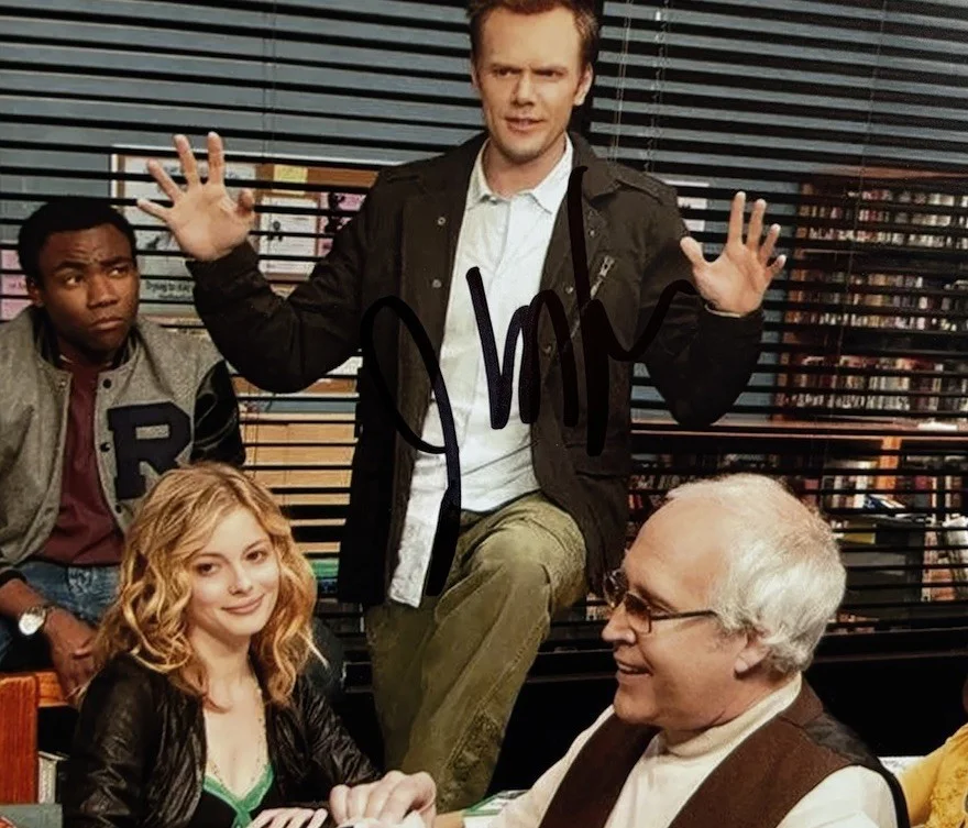 Joel Mchale Signed 12x18 Photo Community, image 2