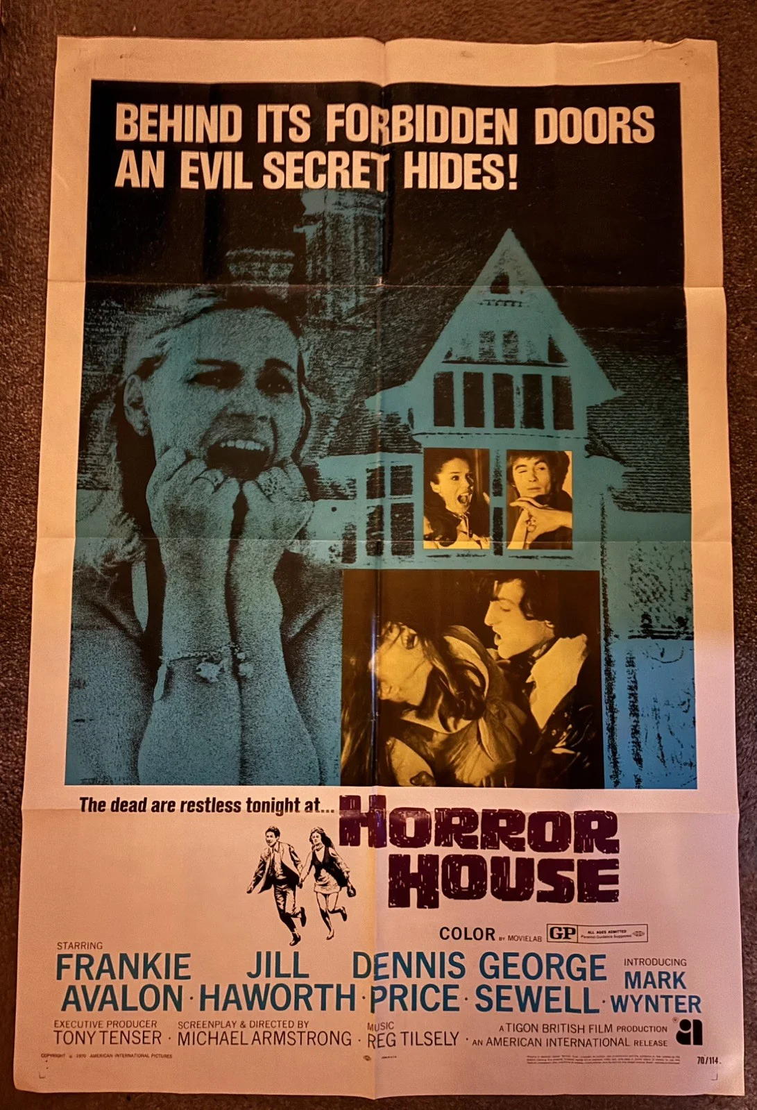 Haunted house of horror UK one sheet poster, изображение 2