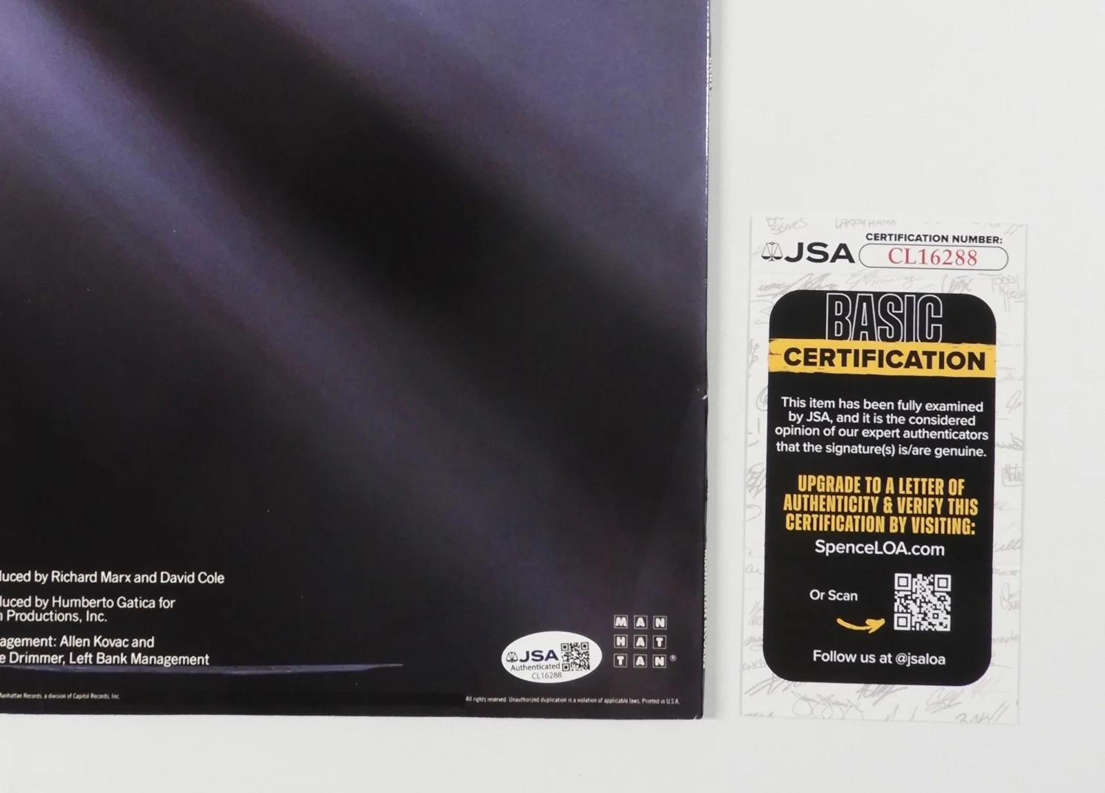 Richard Marx JSA Signed Autograph Album Record LP Vinyl, image 3