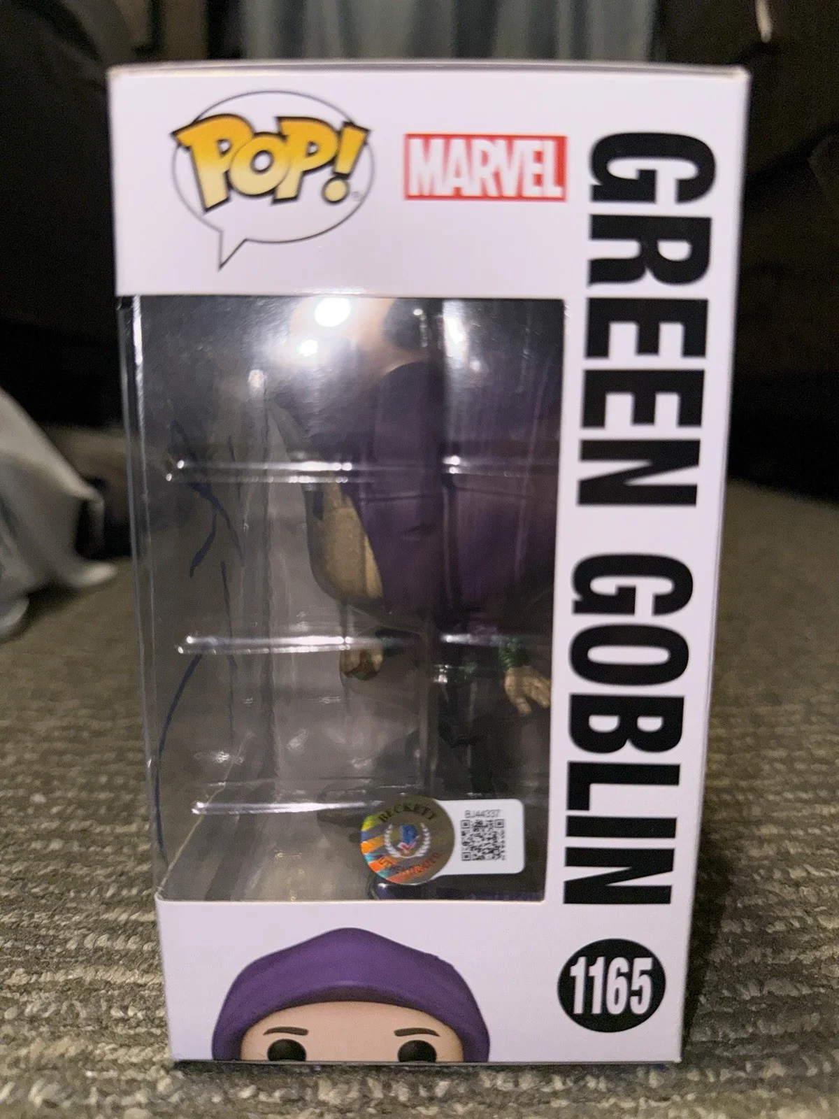 Willem Dafoe — Willem Dafoe Signed Spider-Man Green Goblin Funko Pop 1165 Autograph Beckett COA, image 2