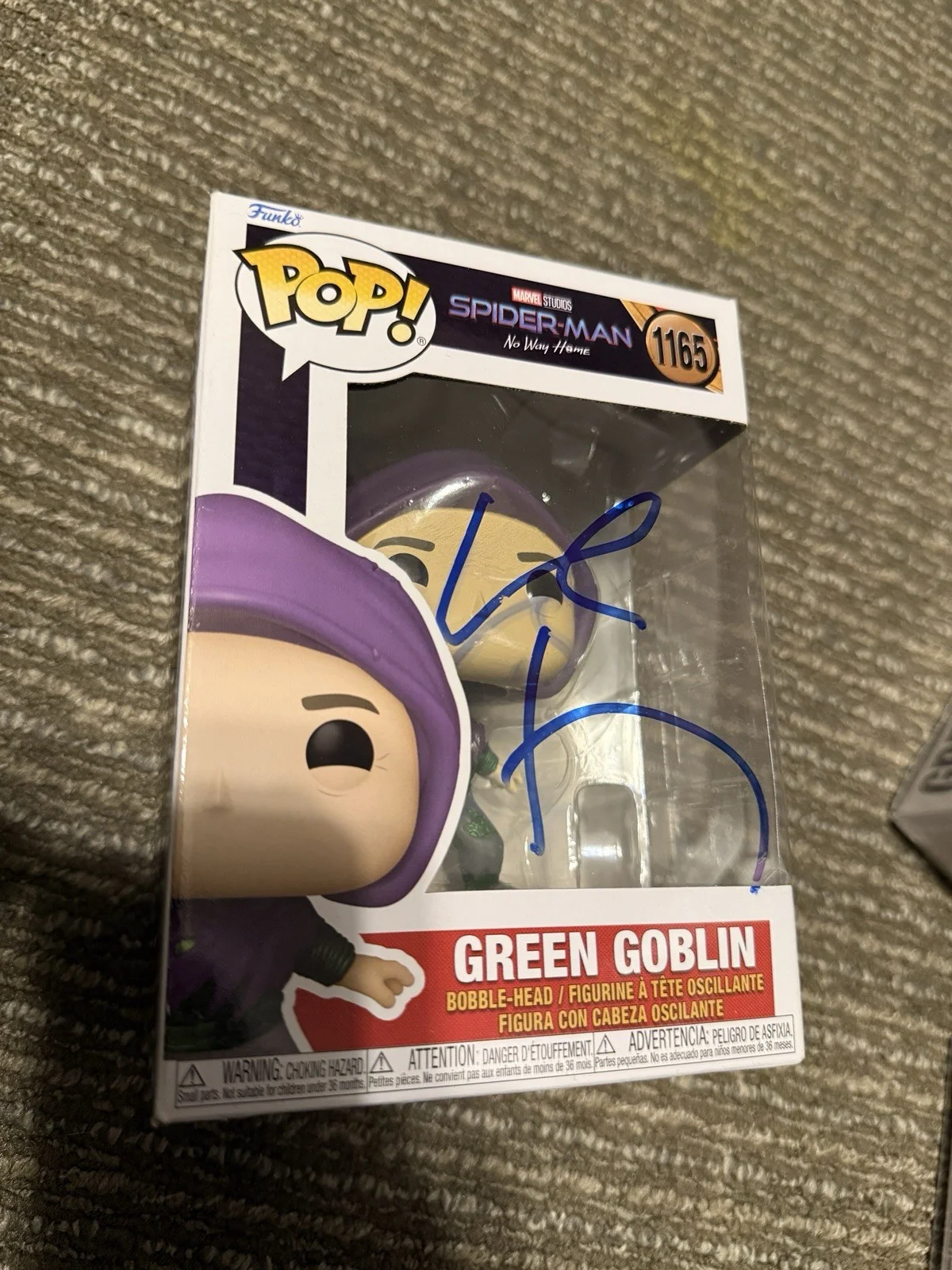Willem Dafoe — Willem Dafoe Signed Spider-Man Green Goblin Funko Pop 1165 Autograph Beckett COA, image 4