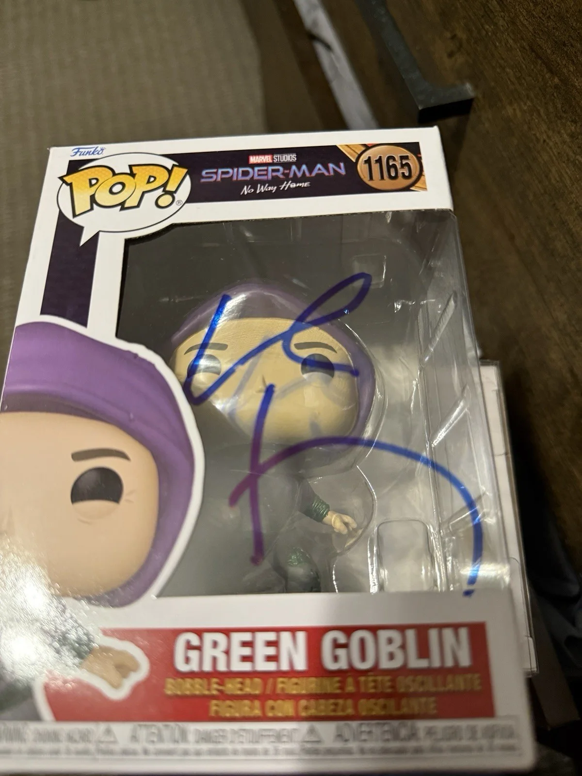 Willem Dafoe — Willem Dafoe Signed Spider-Man Green Goblin Funko Pop 1165 Autograph Beckett COA, image 5