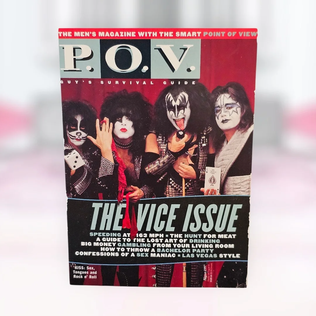 KISS Gene Simmons Signed 4x6 P.O.V. Postcard + (4) P.O.V. Unsigned Postcards, изображение 2