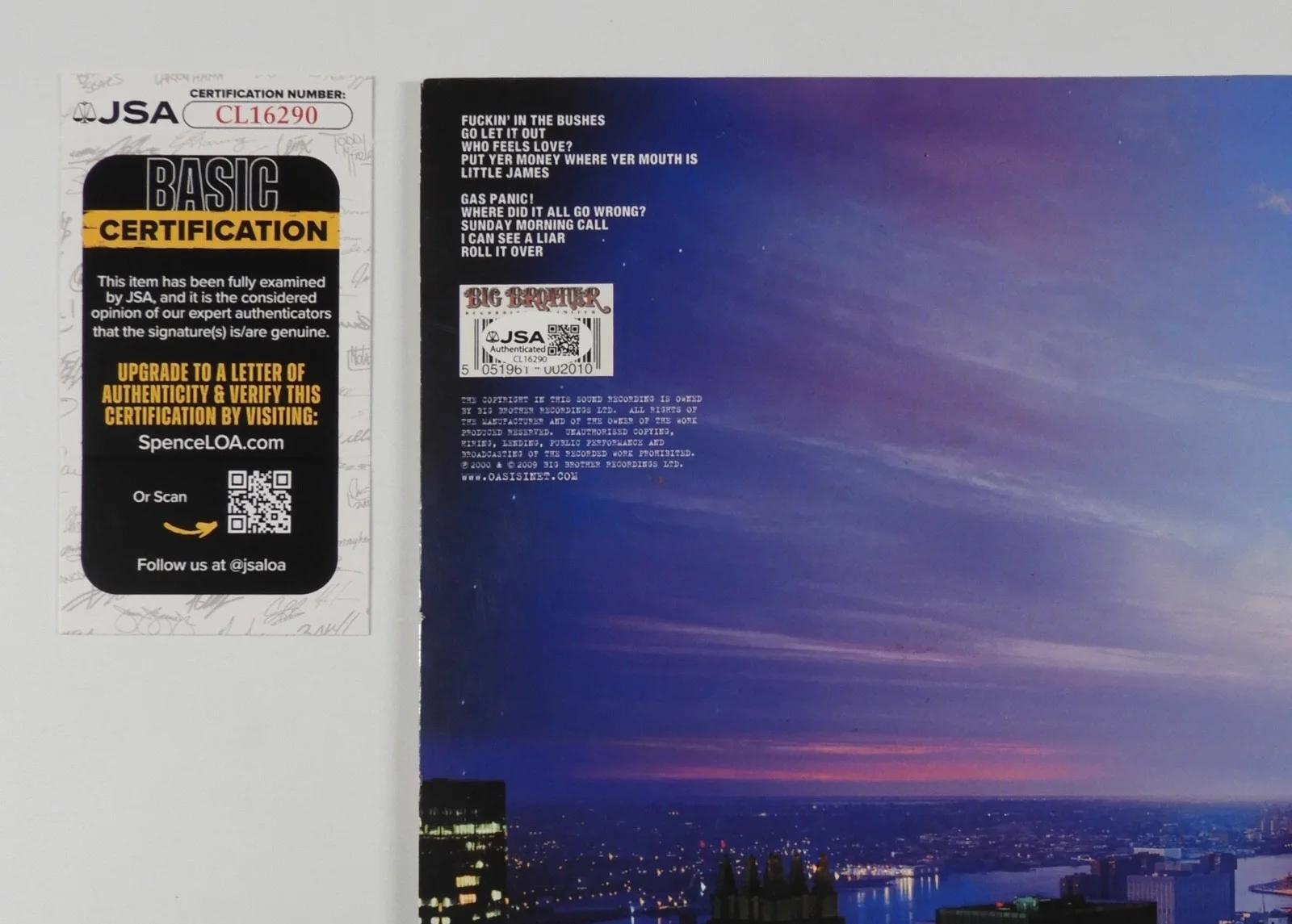 Oasis NOEL GALLAGHER JSA Signed Autograph Album Record LP Vinyl, image 3