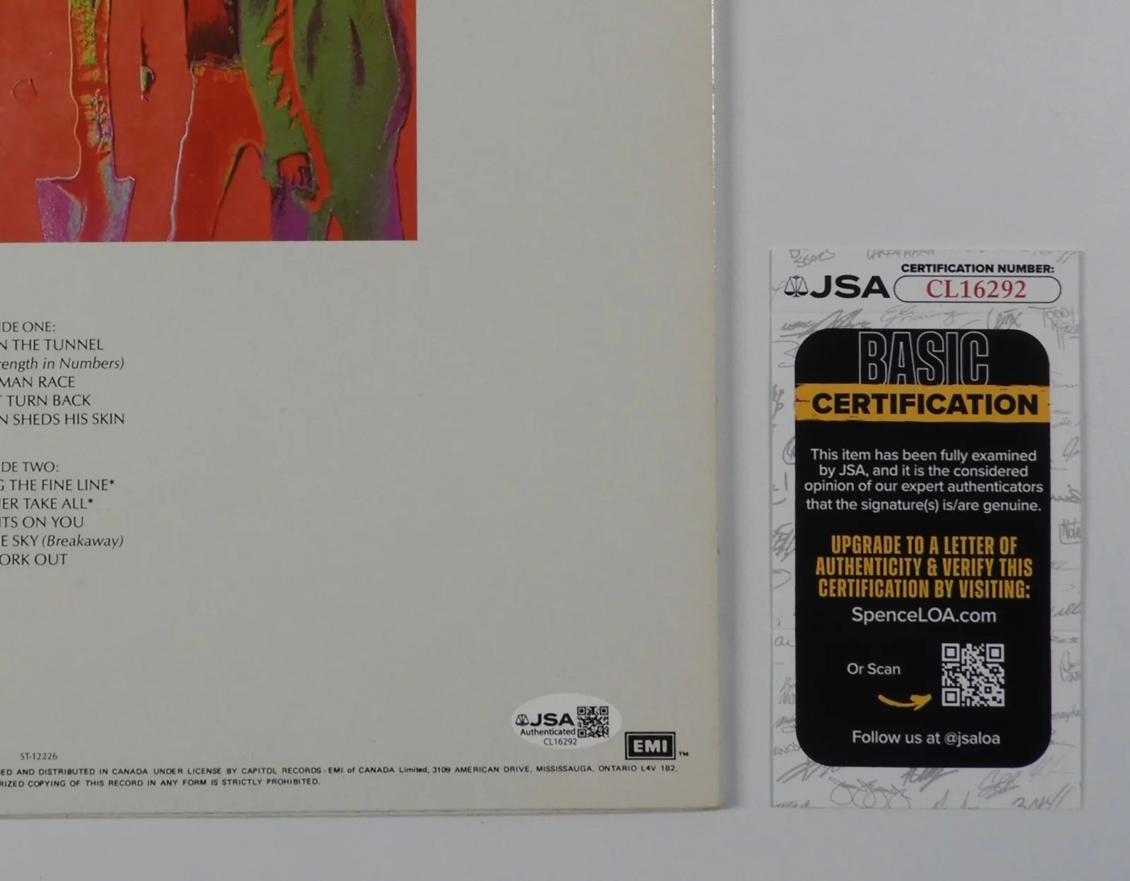 Tom Cochrane JSA Signed Autograph Album Record LP Vinyl Red Rider, изображение 3