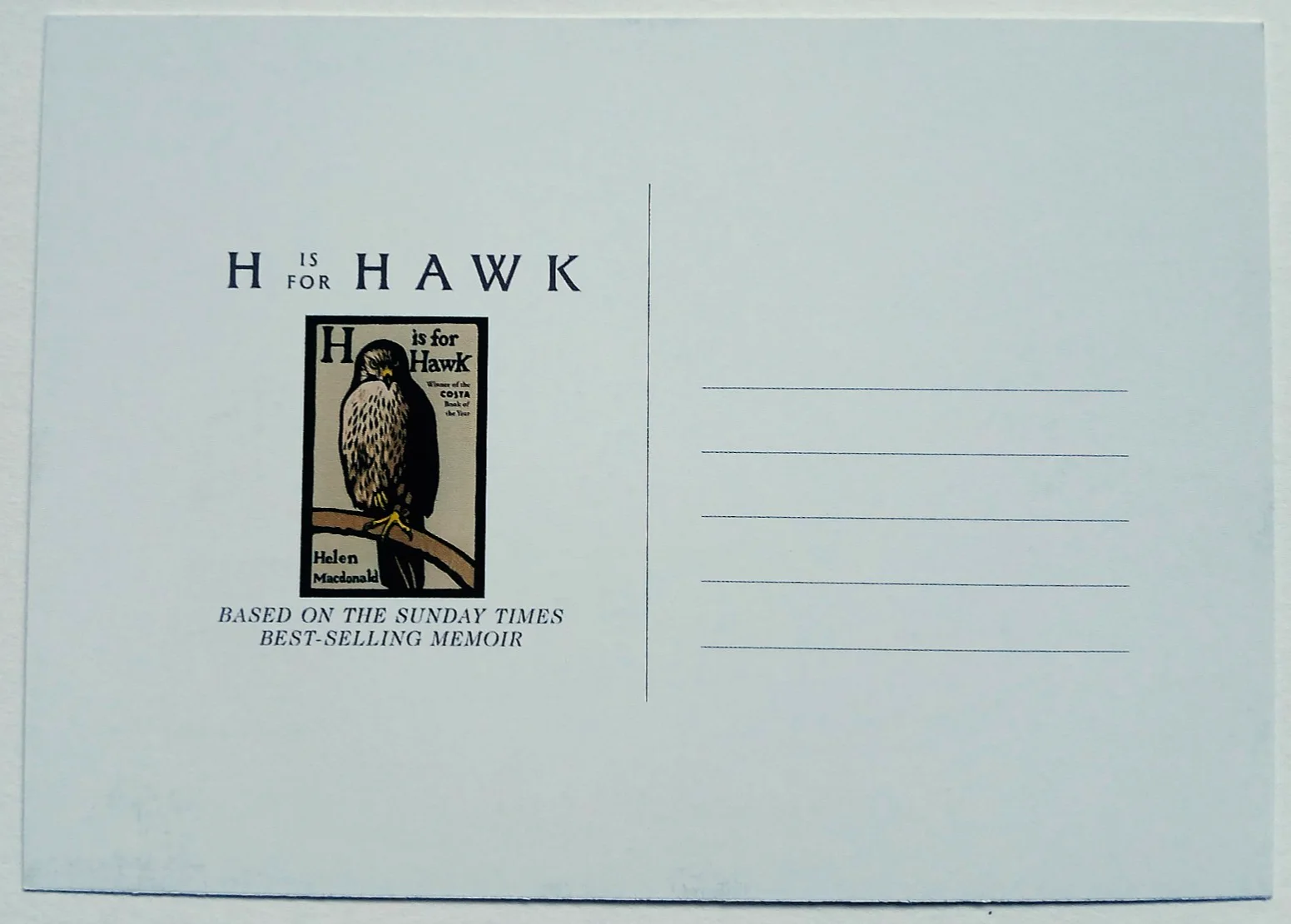 H is for Hawk Movie Film Postcards x 2, изображение 4