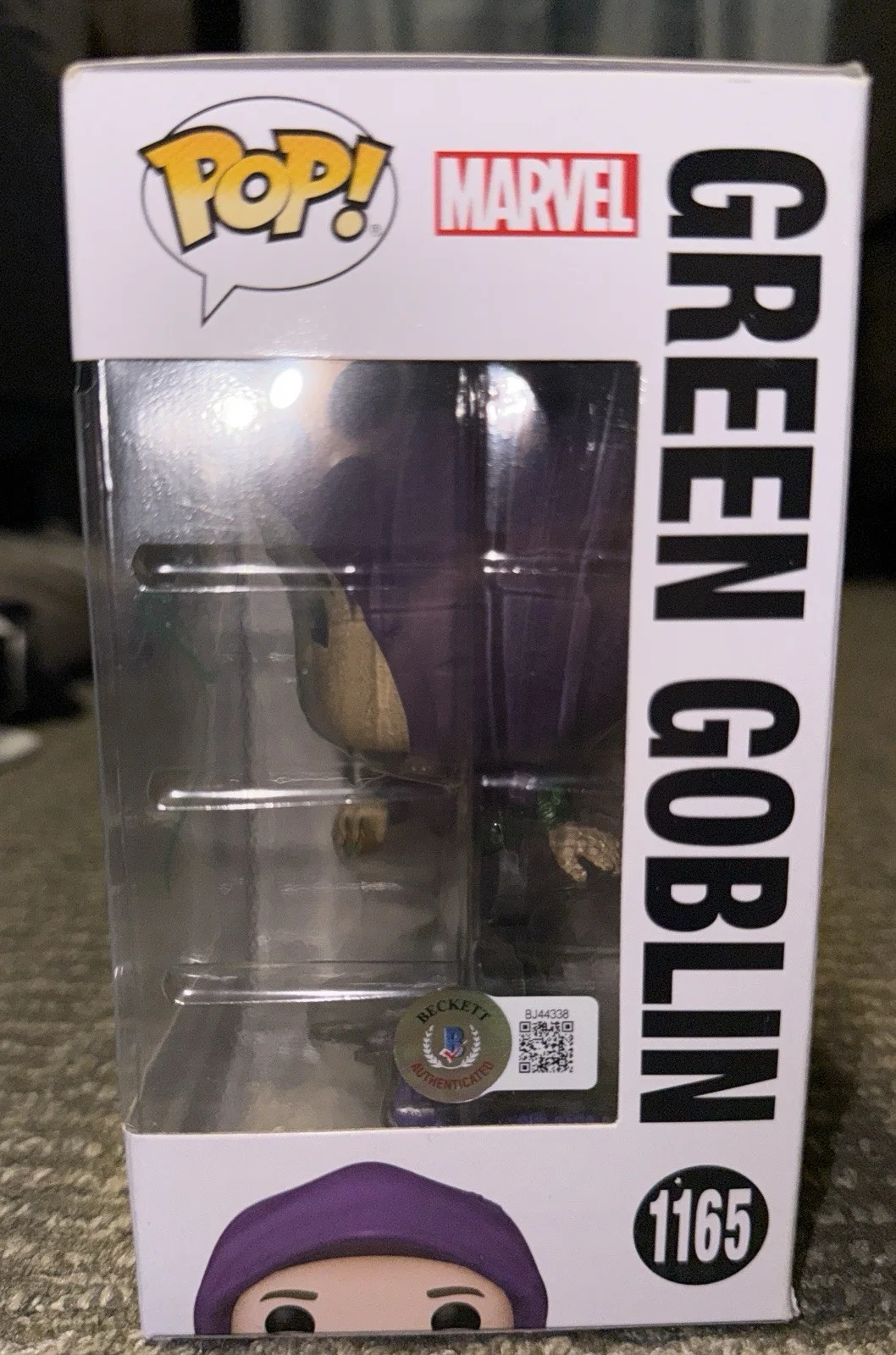 Willem Dafoe — Willem Dafoe Signed Funko Pop Green Goblin Spider-Man Autograph Beckett COA, image 2