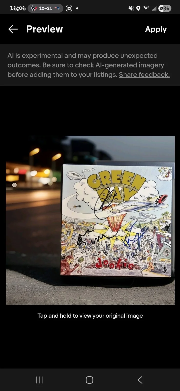 GREEN DAY SIGNED FULL BAND DOOKIE VINYL AUTOGRAPH AUTHENTIC POP PUNK COA, image 2