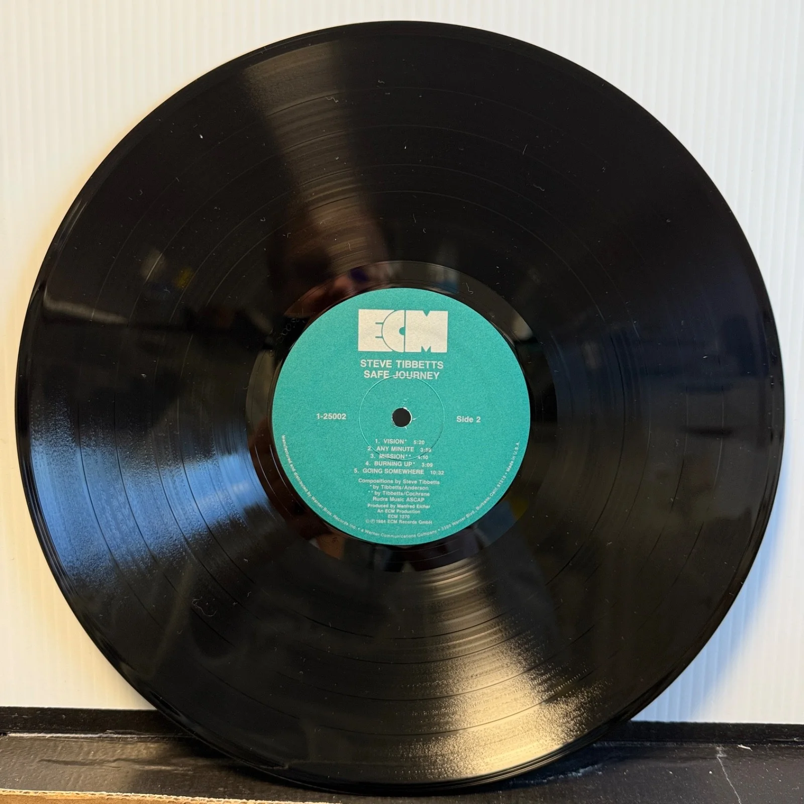 STEVE TIBBETTS "Safe Journey" AUTOGRAPHED! - ECM 1-25002 USA vinyl album VG+, изображение 5
