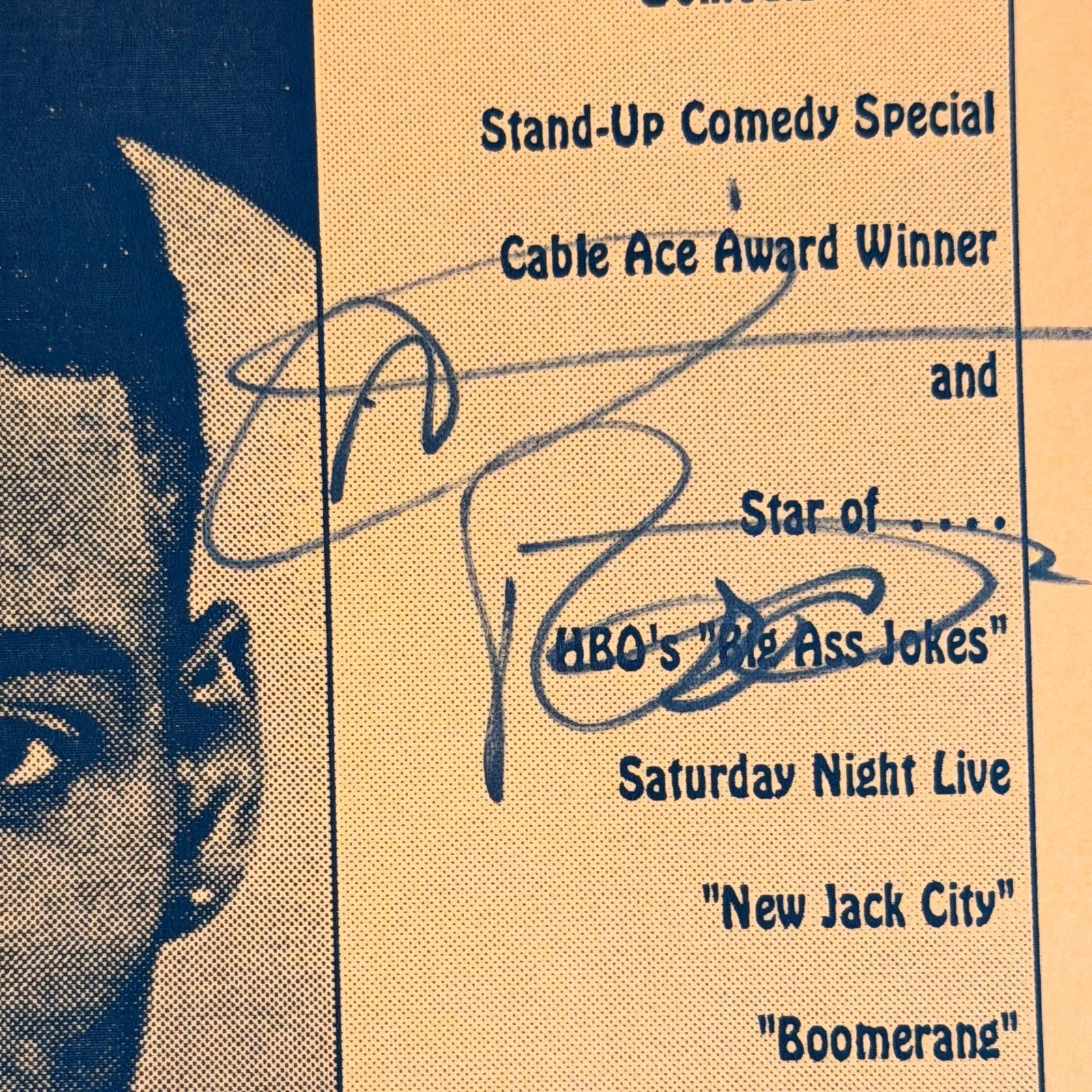 Chris Rock — Chris Rock Signed Vintage Comedy Show Advertisement Autographed SNL, image 2