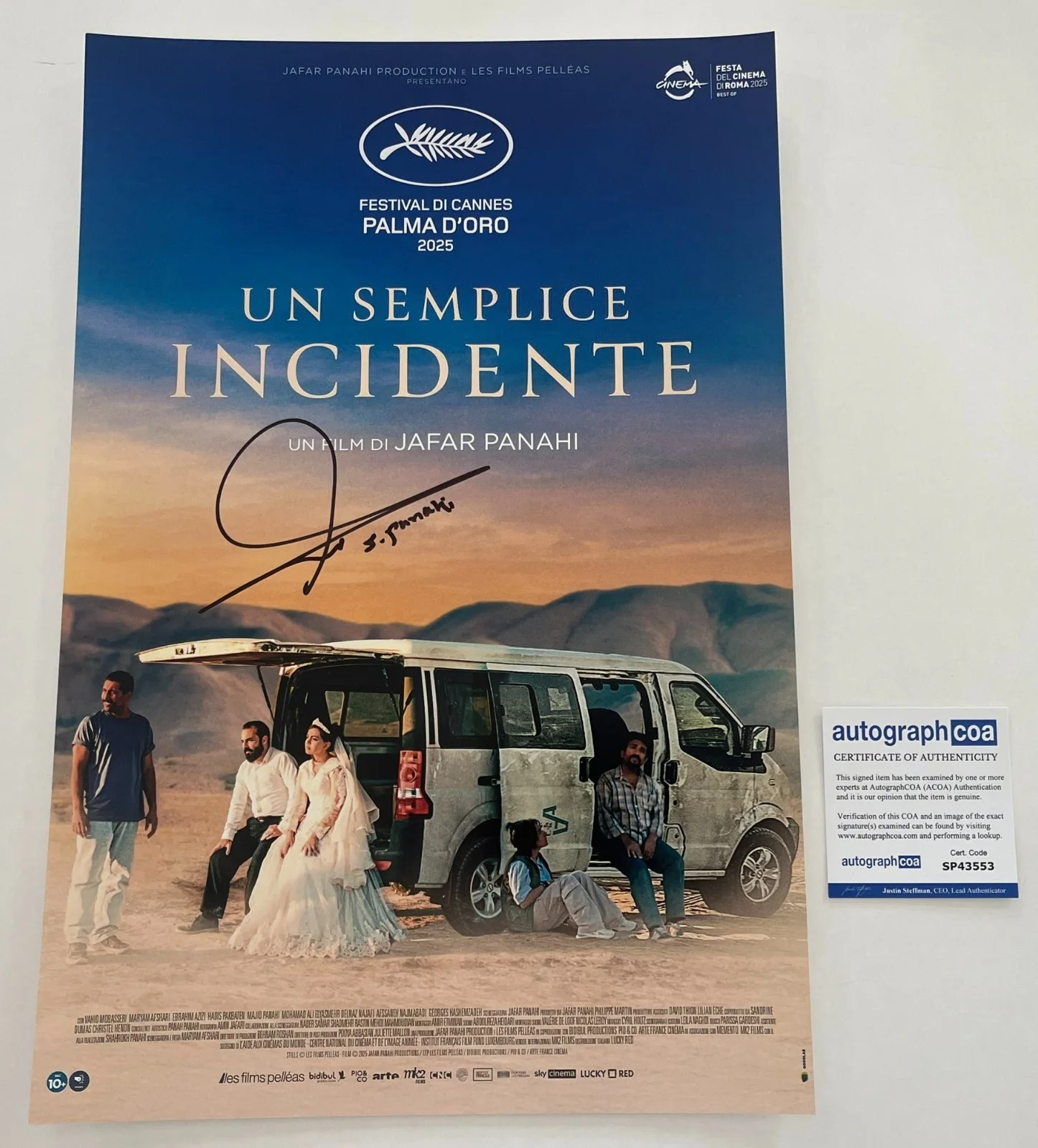 JAFAR PANAHI SIGNED IT WAS JUST AN ACCIDENT 12x18 PHOTO B wEXACT VIDEO PROOF COA, изображение 3