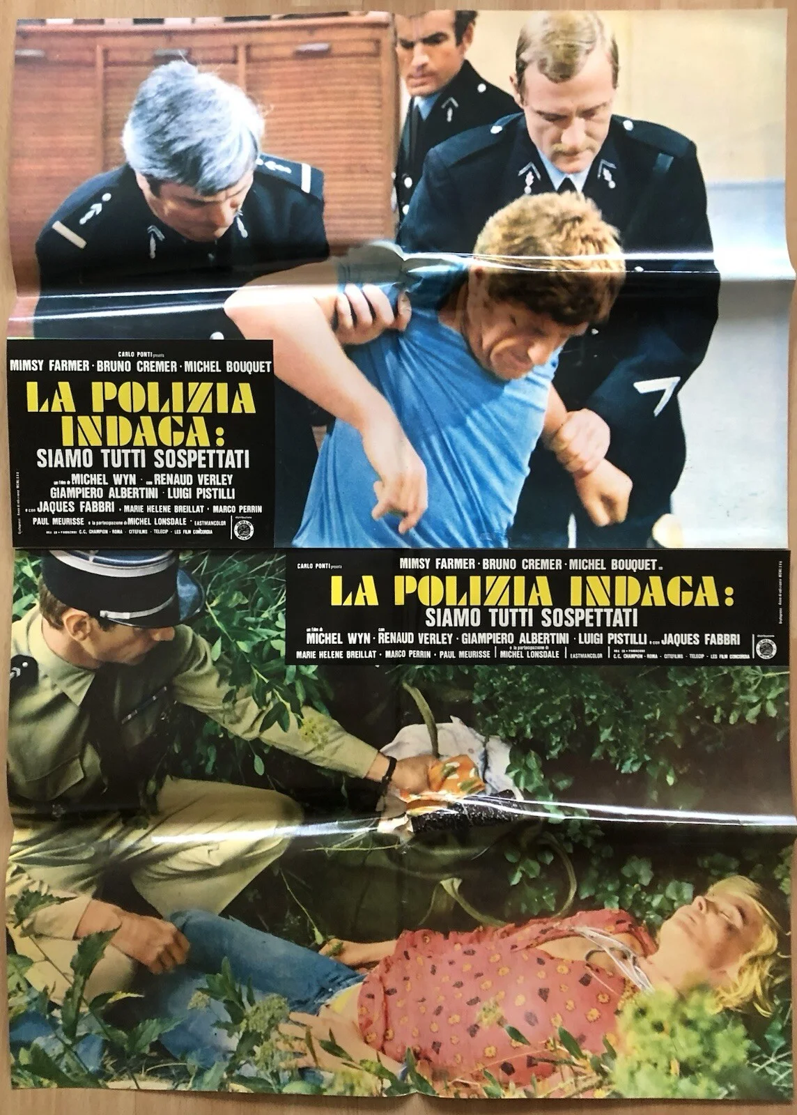 THE SUSPECTS 1974 *MIMSY FARMER* ORIGINAL ITALIAN SET OF 8 PHOTOBUSTAS & 1 SOG, изображение 2