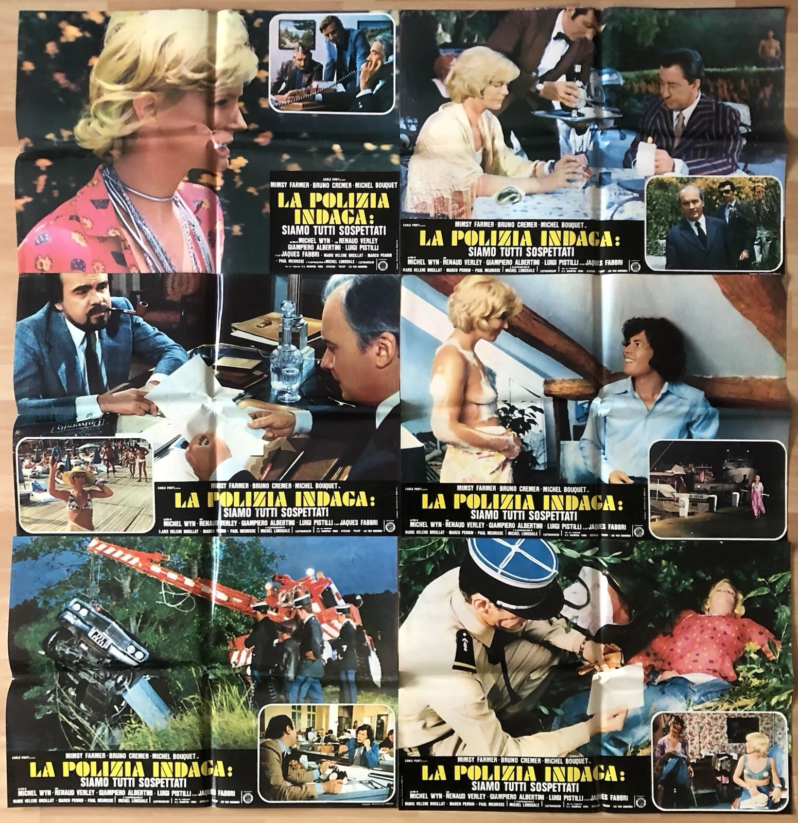 THE SUSPECTS 1974 *MIMSY FARMER* ORIGINAL ITALIAN SET OF 8 PHOTOBUSTAS & 1 SOG, изображение 3