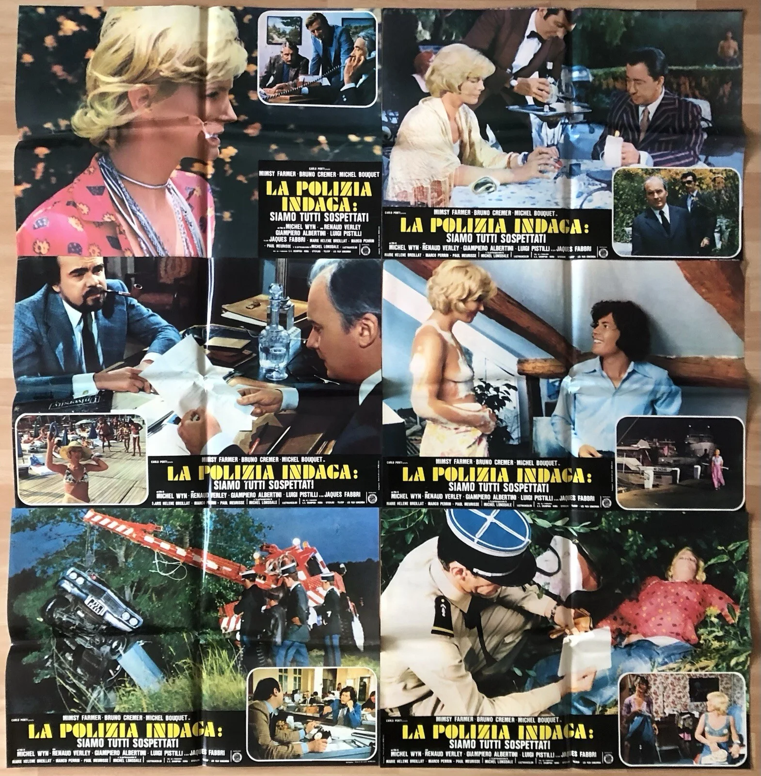 THE SUSPECTS 1974 *MIMSY FARMER* ORIGINAL ITALIAN SET OF 8 PHOTOBUSTAS & 1 SOG, изображение 5