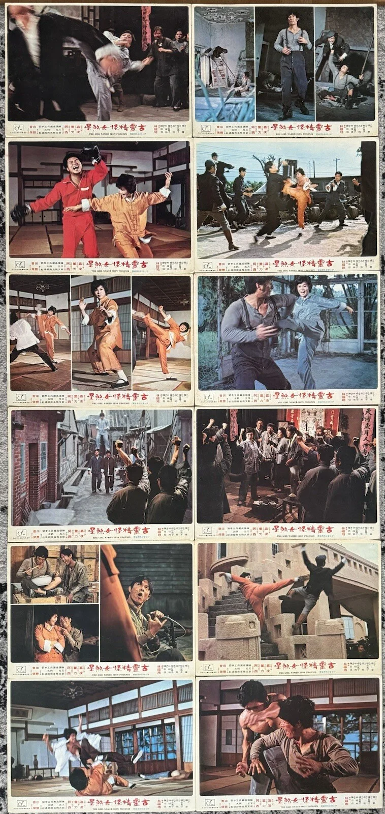 THE GIRL NAMED IRON PHOENIX 1973 ORIGINAL HONG KONG SET OF 12 LOBBY CARDS, изображение 3