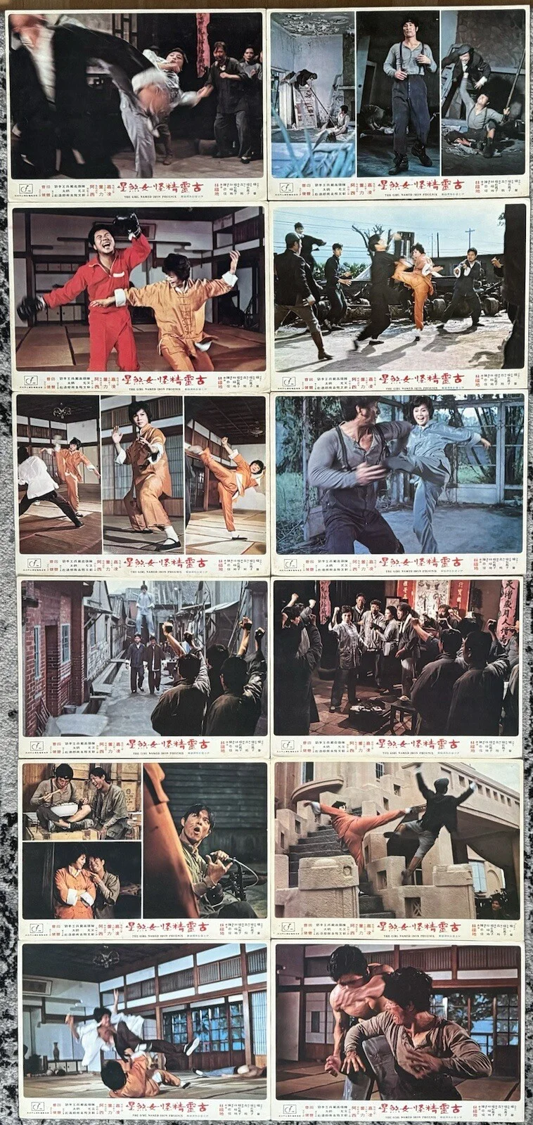 THE GIRL NAMED IRON PHOENIX 1973 ORIGINAL HONG KONG SET OF 12 LOBBY CARDS, изображение 4