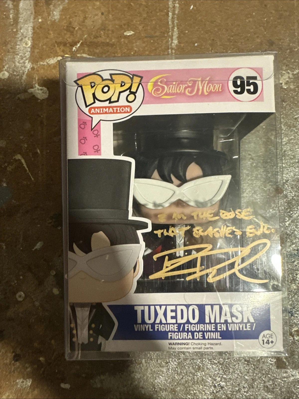 ROBBIE DAYMOND — Sailor Moon Tuxedo Mask Funko Pop Auto Robbie Draymond #95