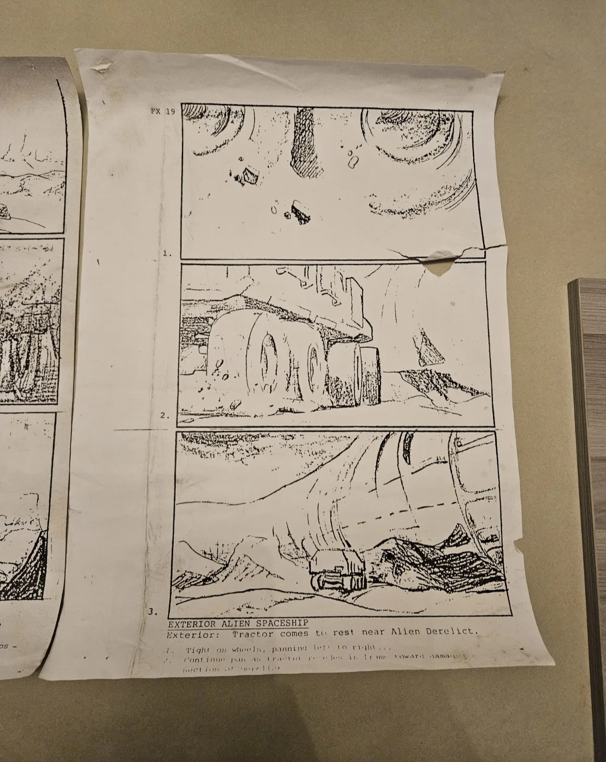 3x Aliens 1986 Large Production Used Storyboards Movie Props / Hadley's Hope, изображение 5