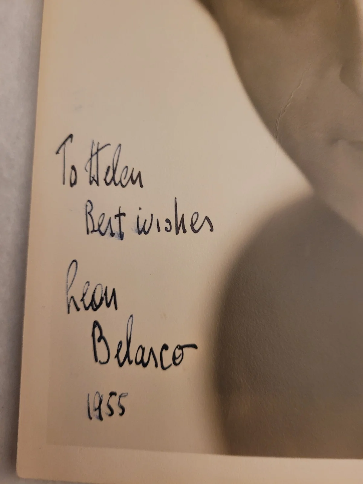 Leon Belasco Autographed 8/10 Photograph from 1955, image 2