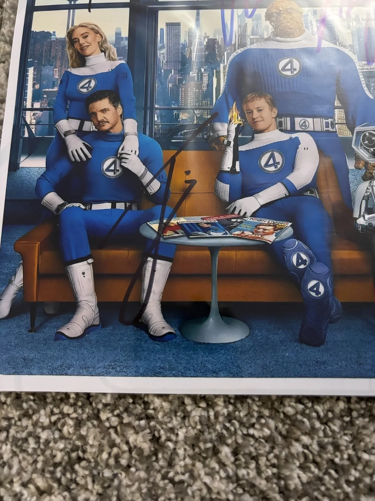 Fantastic 4 Cast signed photo Ped Pascal, Vanessa Kirby, & Joseph Quinn w/ COA, изображение 2