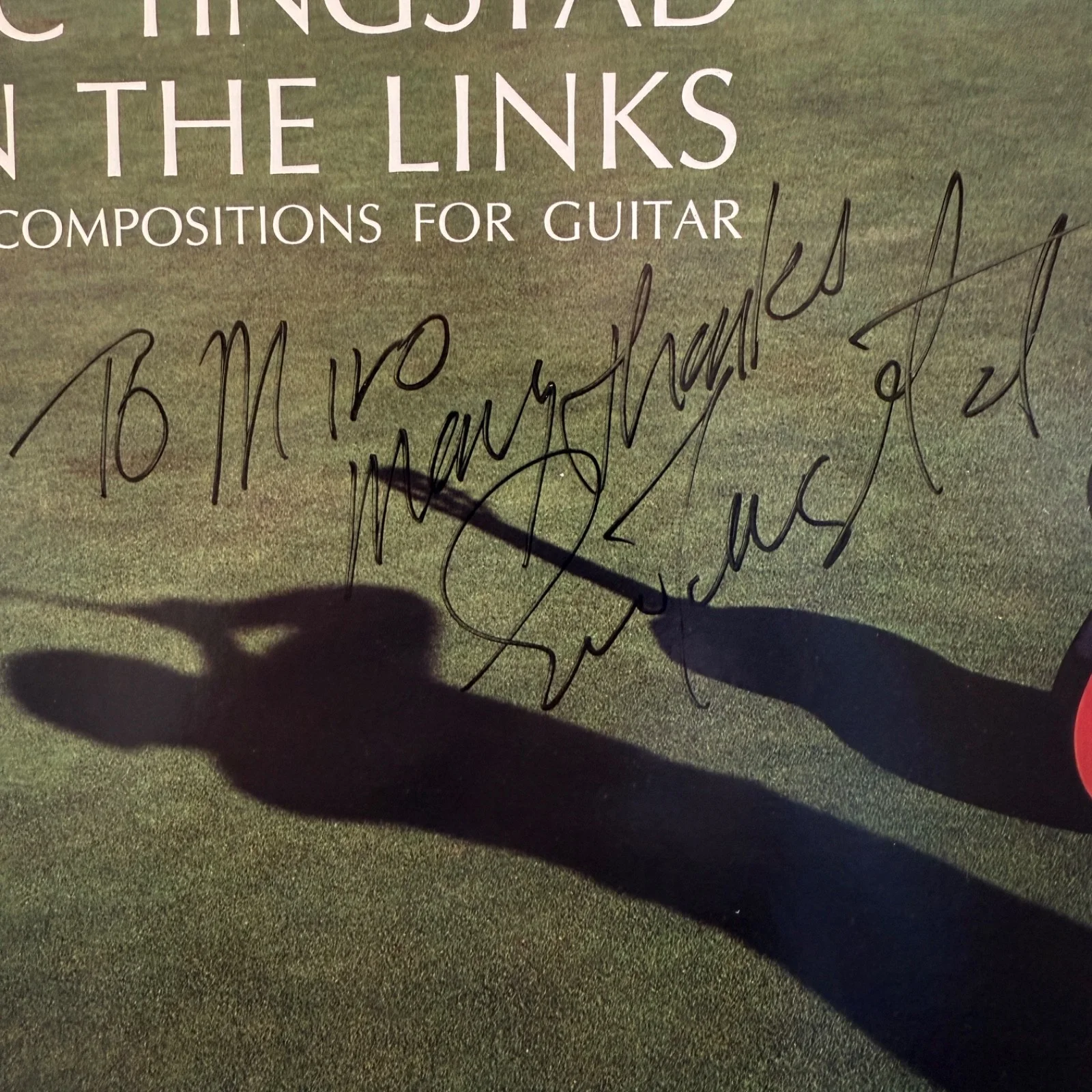 ERIC TINGSTAD "Solo Compositions For Guitar" AUTOGRAPHED - USA vinyl album VG+, image 2
