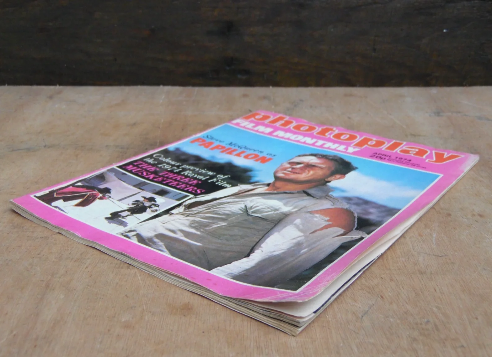 Vintage Original Photoplay Film Monthly Magazine April 1974 PAPILLON Cover, изображение 3