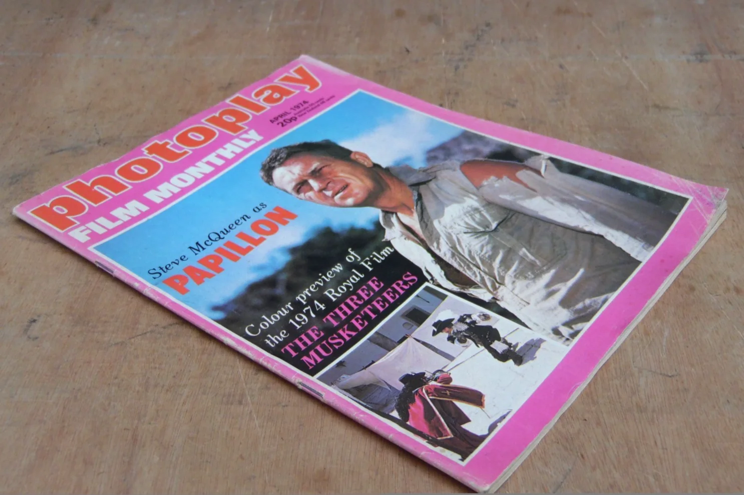 Vintage Original Photoplay Film Monthly Magazine April 1974 PAPILLON Cover, изображение 5