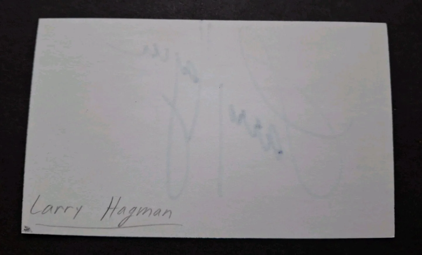 Larry Hagman — LARRY HAGMAN - SIGNED 3x5 Index - "J.R. Ewing" DALLAS/I DREAM OF JEANNIE W/PROOF, изображение 5