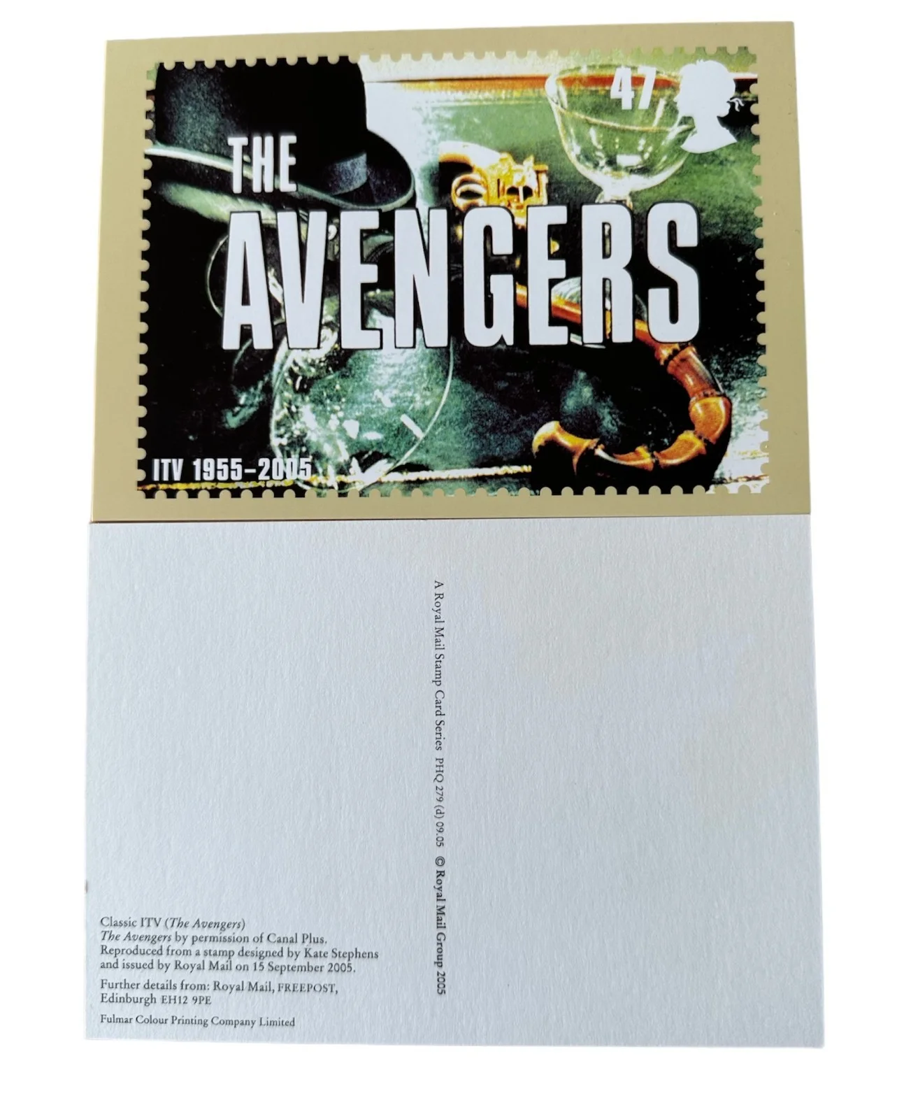 Vintage 2005 Classic ITV The Avengers Limited Edition 50th Anniversary Post Card, image 2