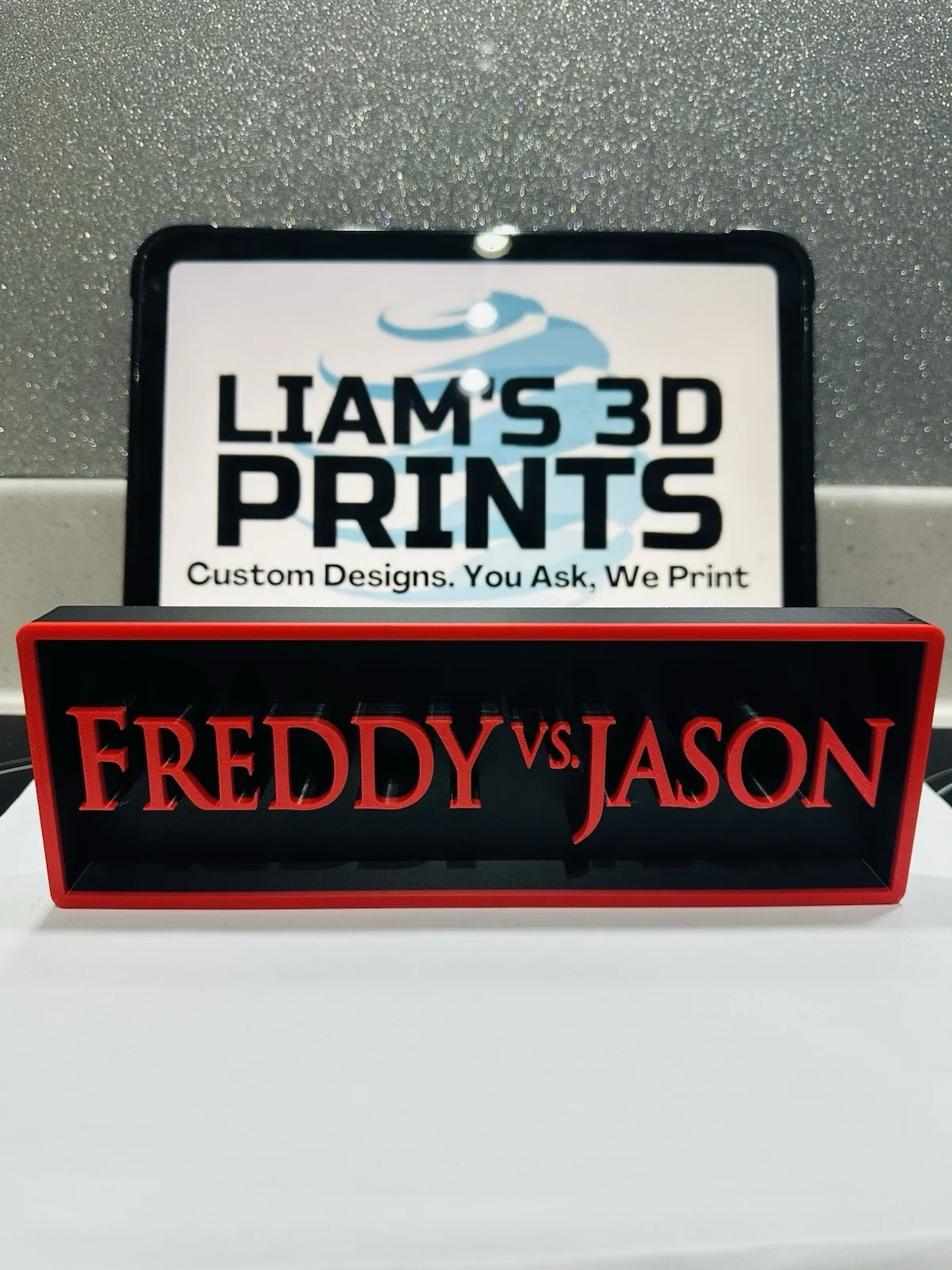 Decorative Jason Vs Freddy Jason Voorhees Freddy Krueger Logo Film Sign Display, изображение 2